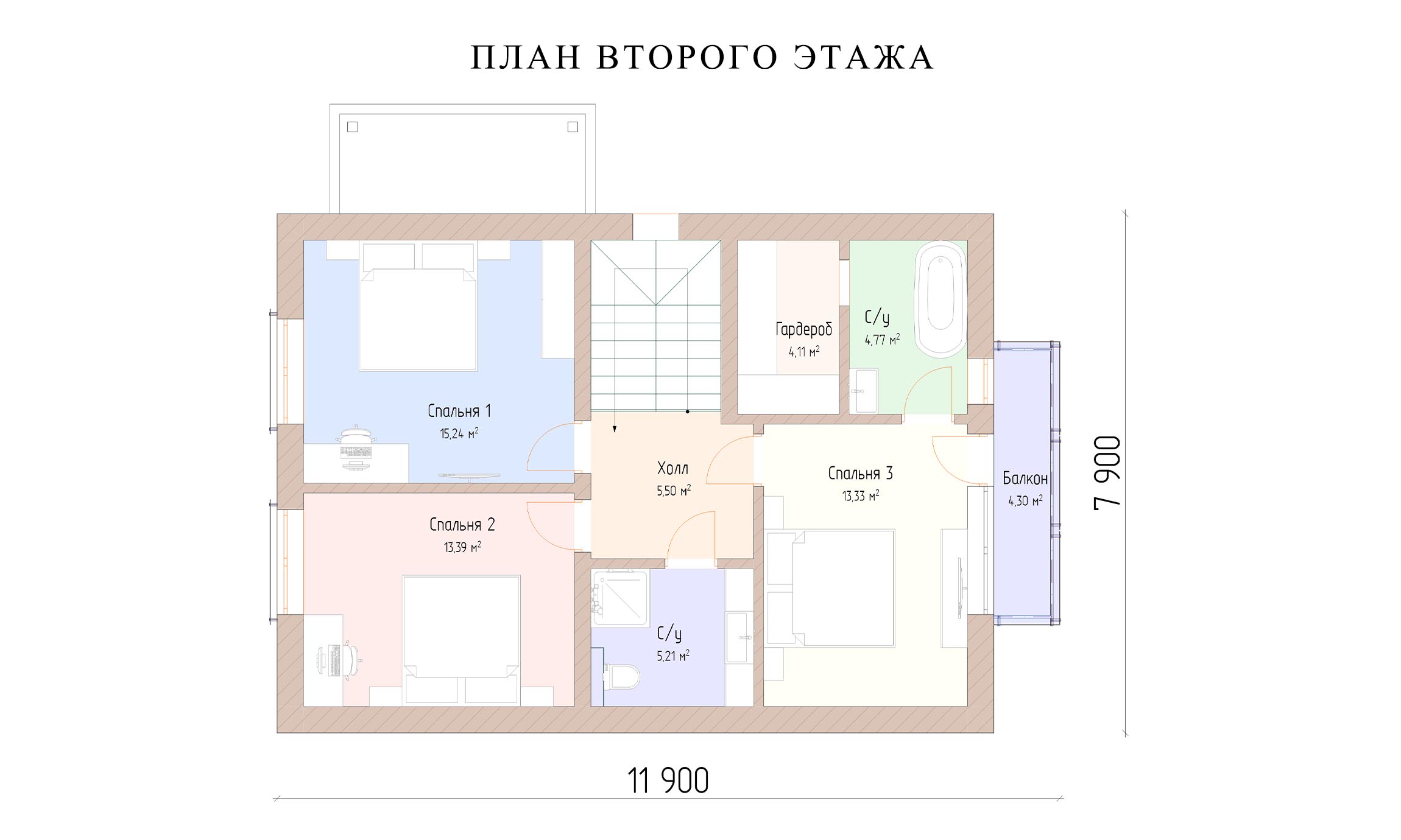 планировка 10,9х7,9