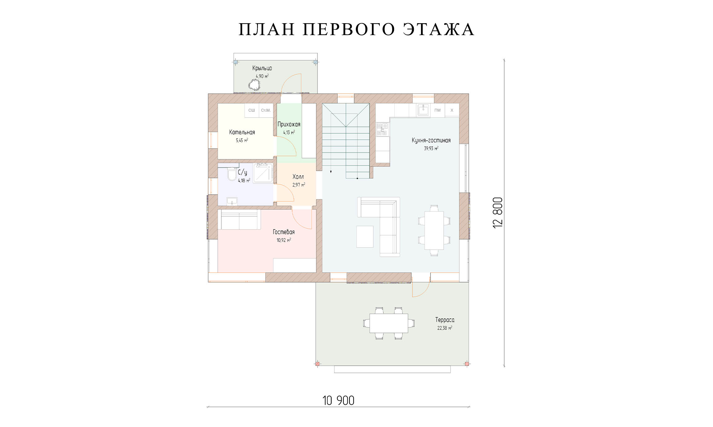 планировка 10,9х7,9