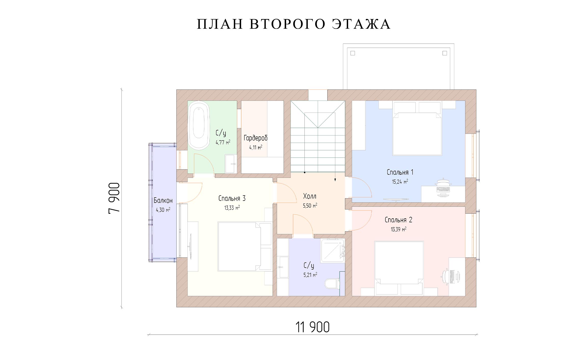 планировка 10,9х7,9