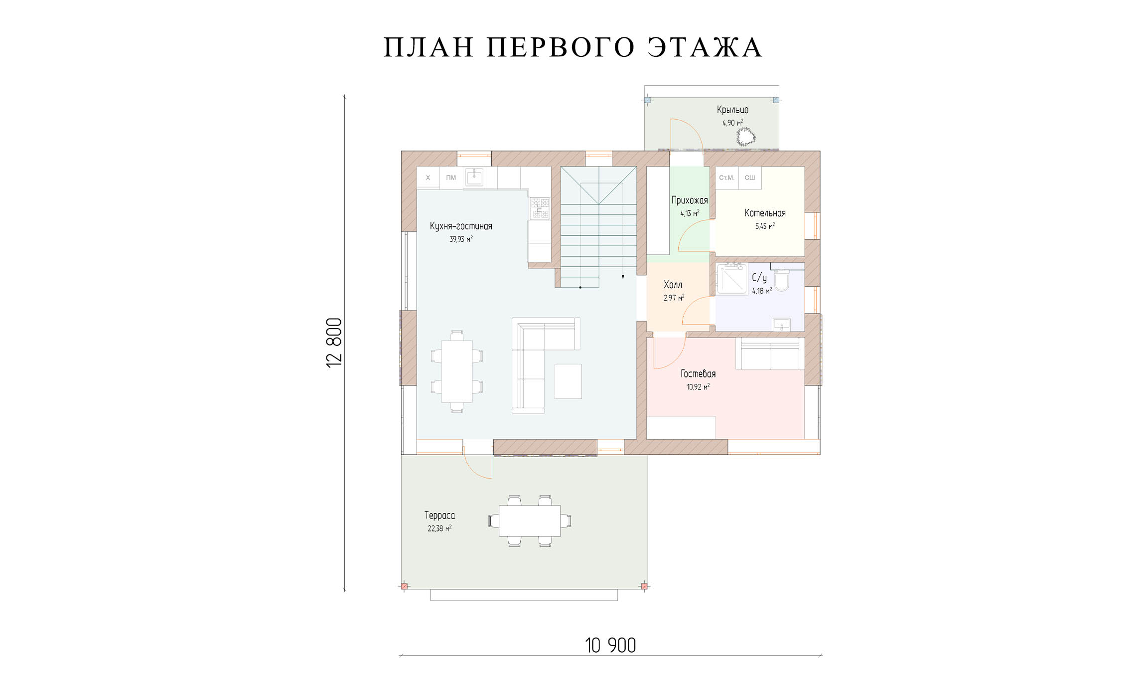 планировка 10,9х7,9