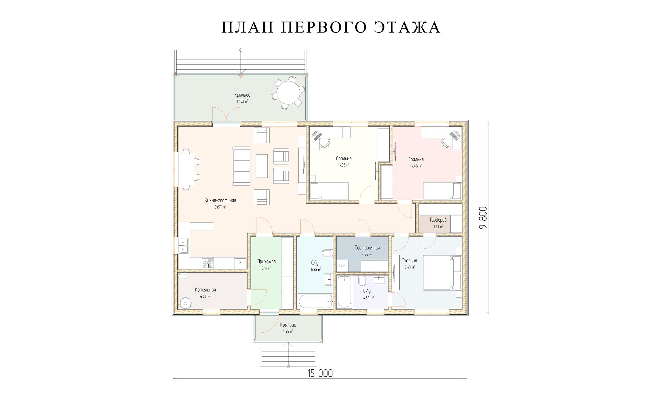 планировка 15х10