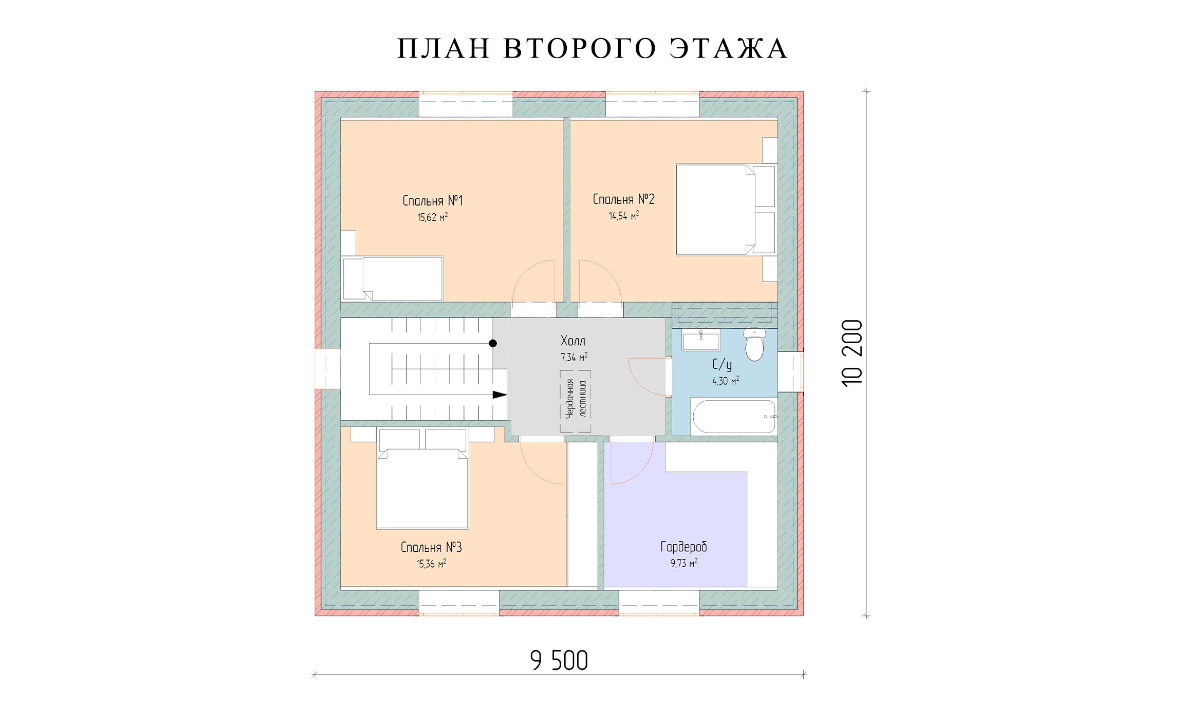 планировка 10х9,3
