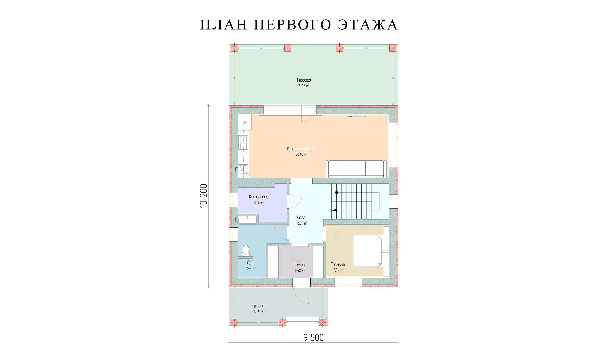 планировка 10х9,3