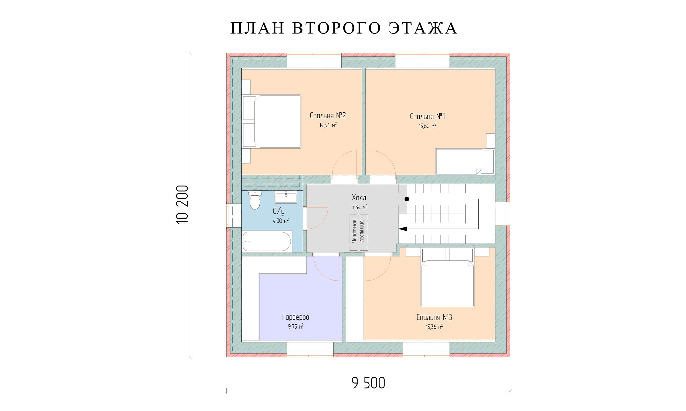 планировка 10х9,3
