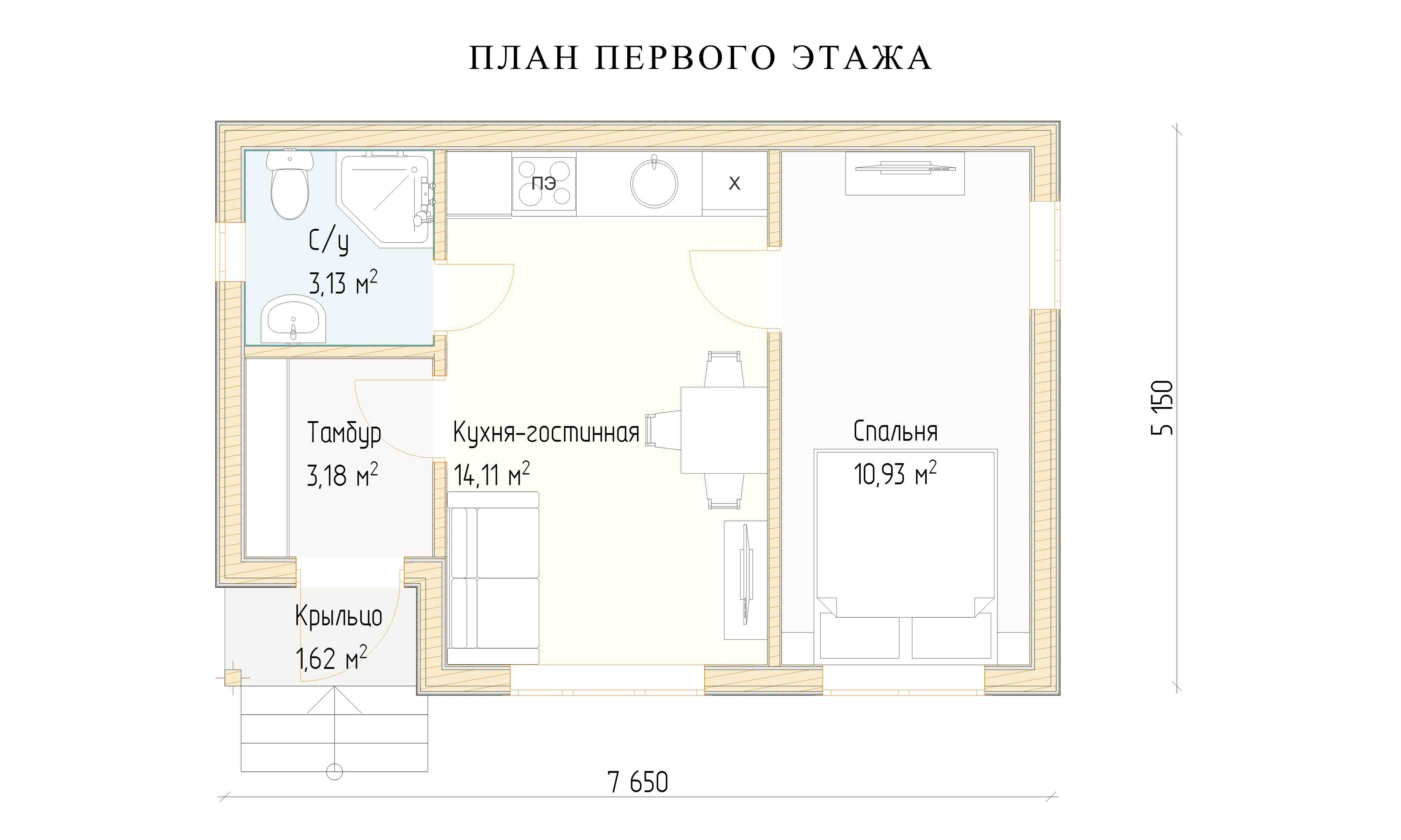 планировка 5х7