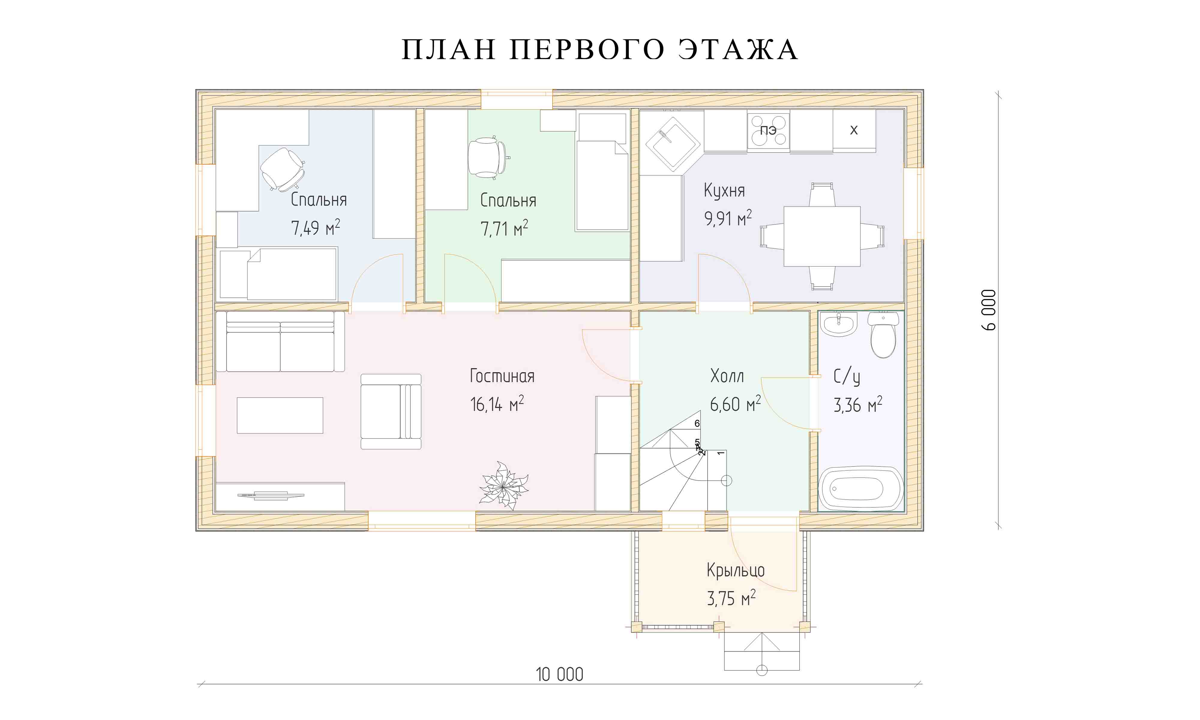 планировка 6х10