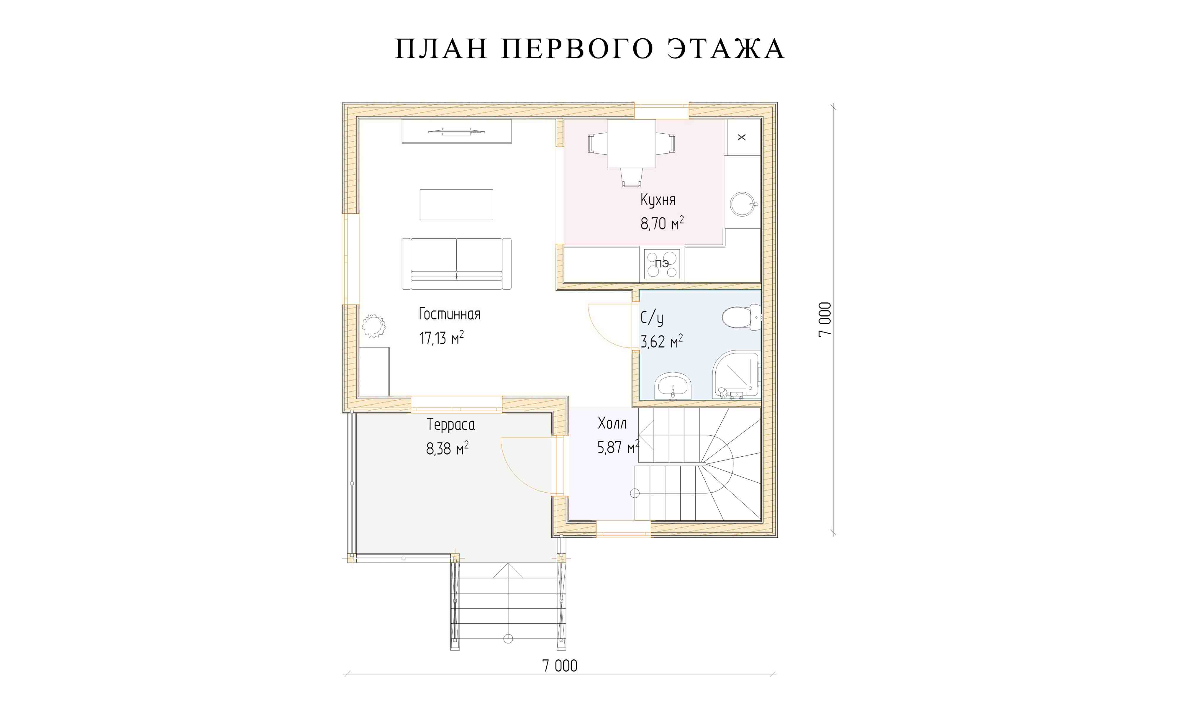 планировка 7х7