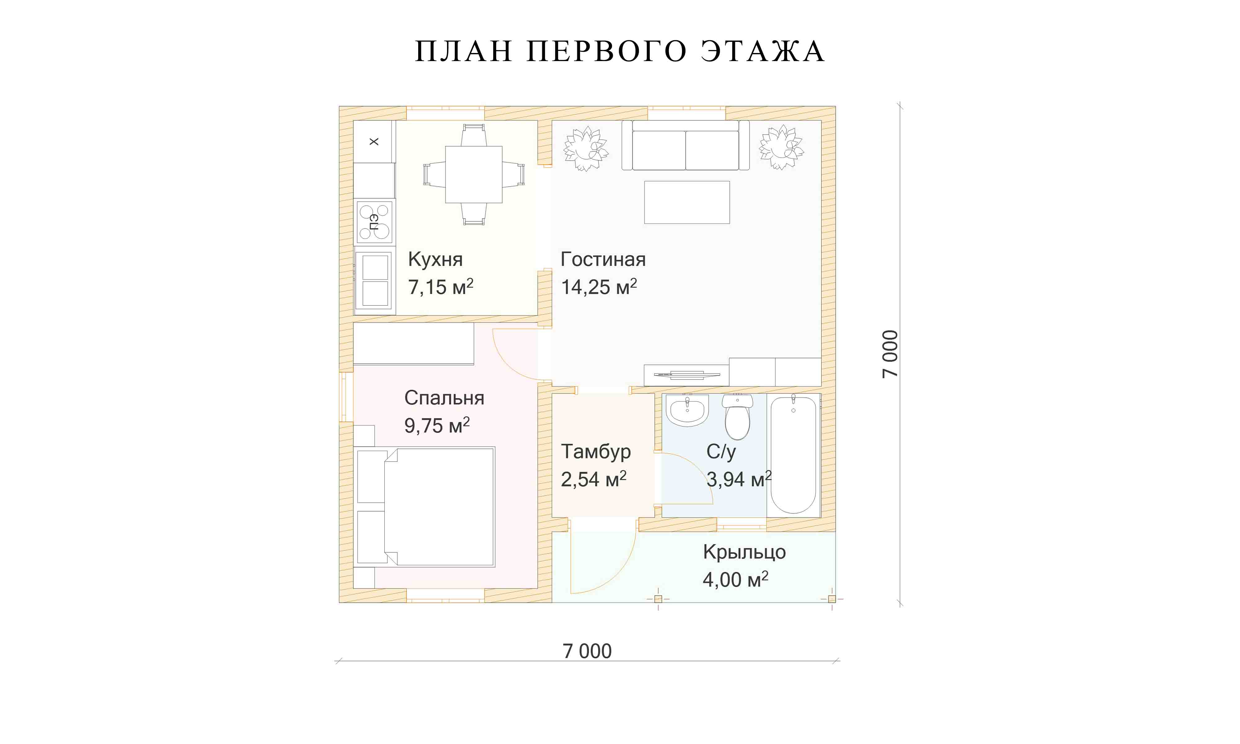 планировка 7х7