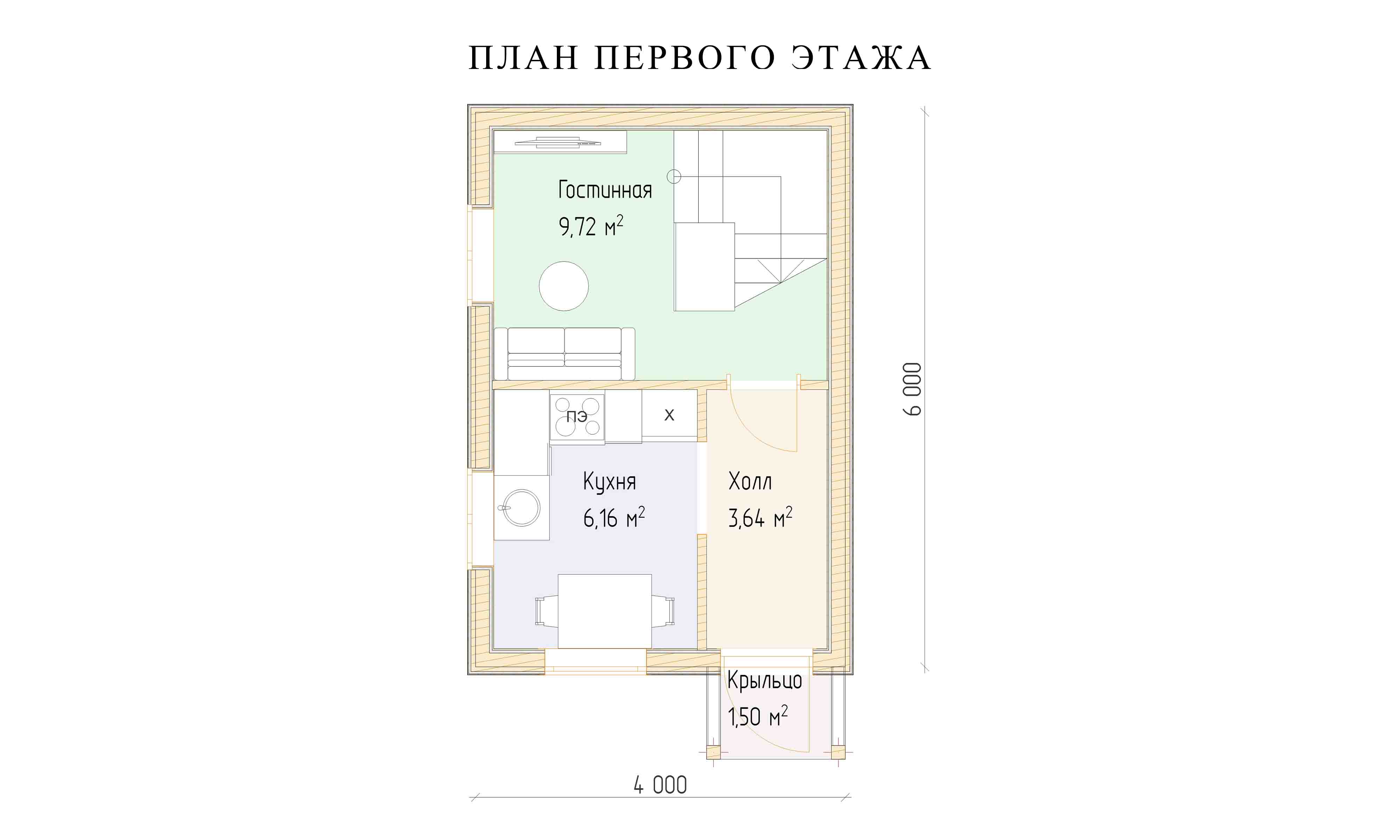 планировка 4х6