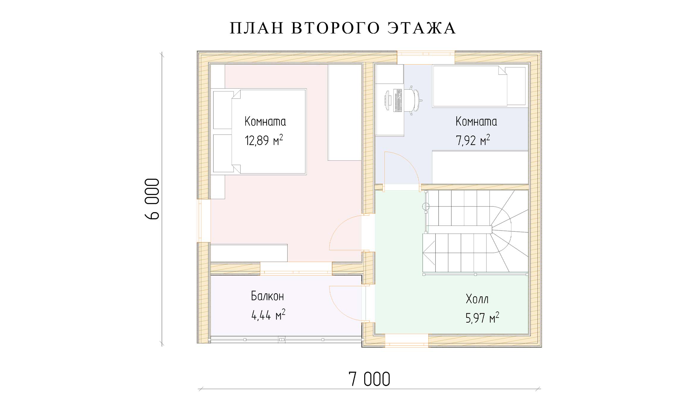 планировка 6х7