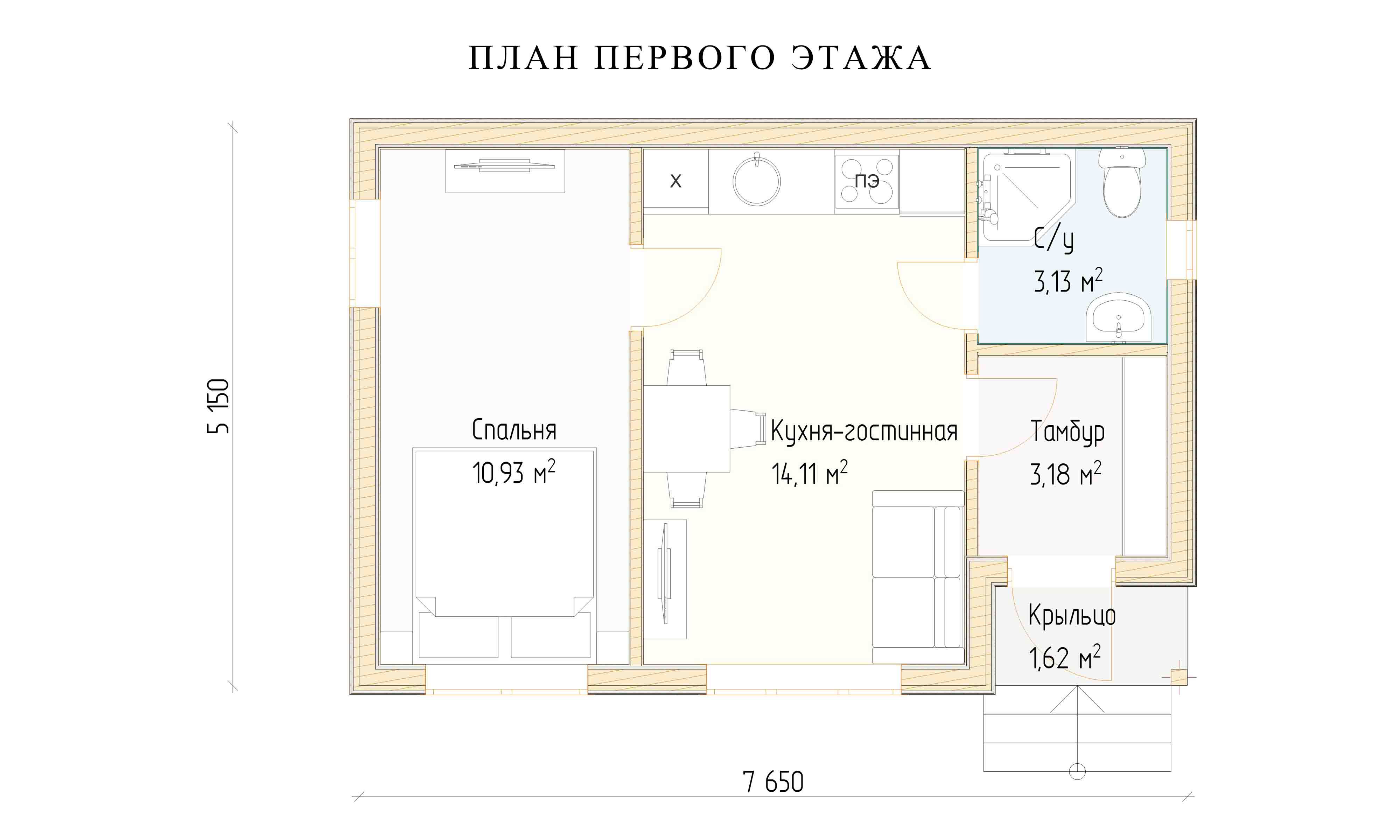 планировка 5х7