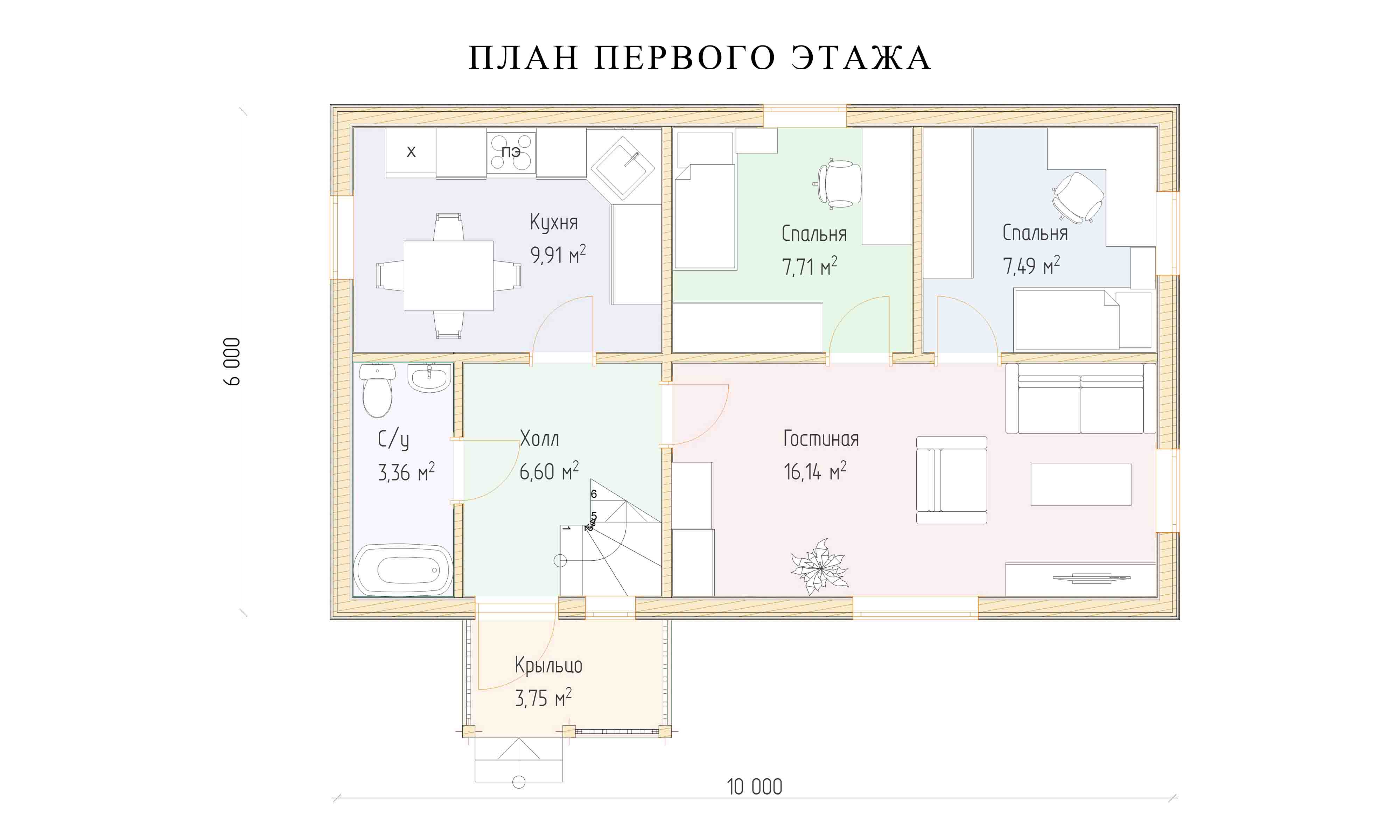 планировка 6х10