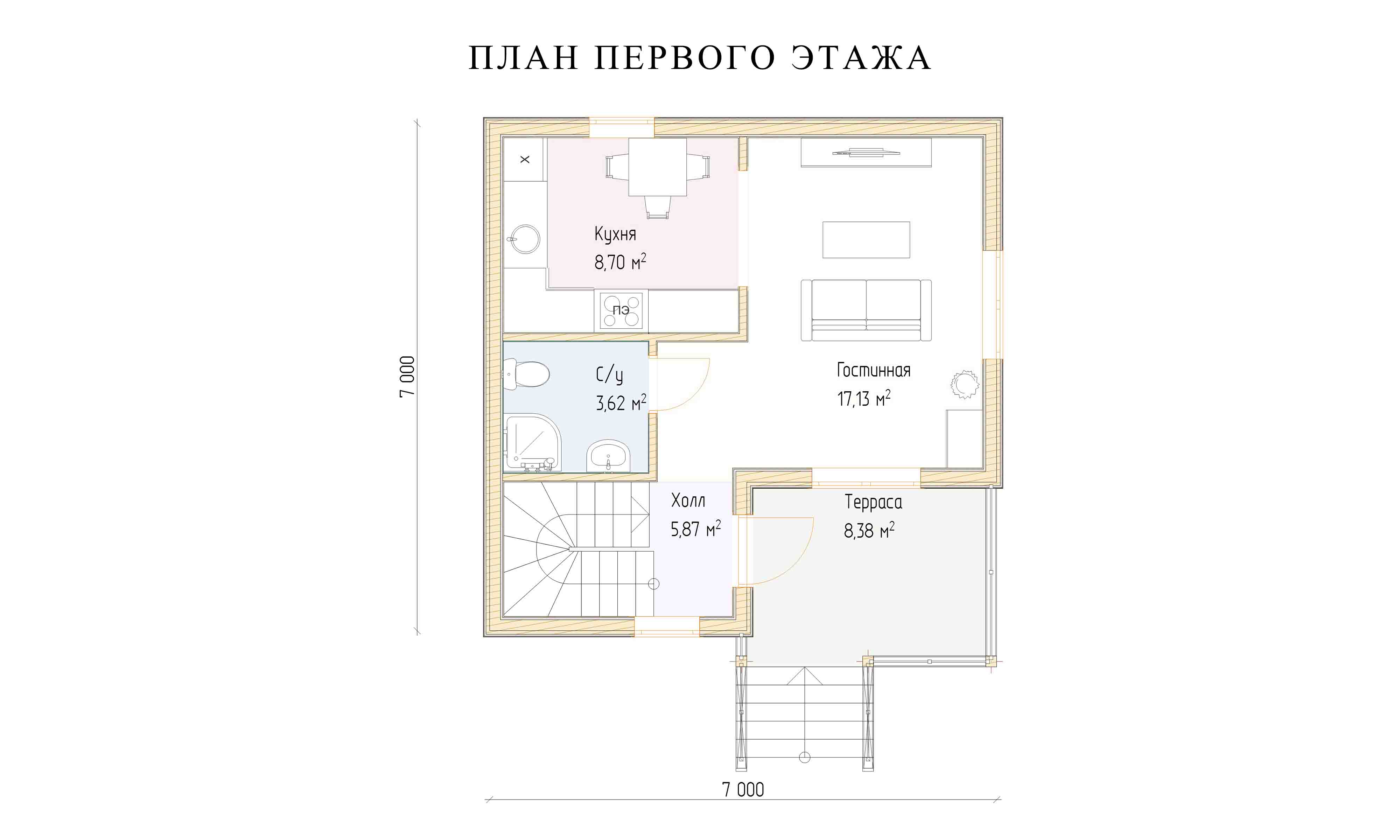 планировка 7х7