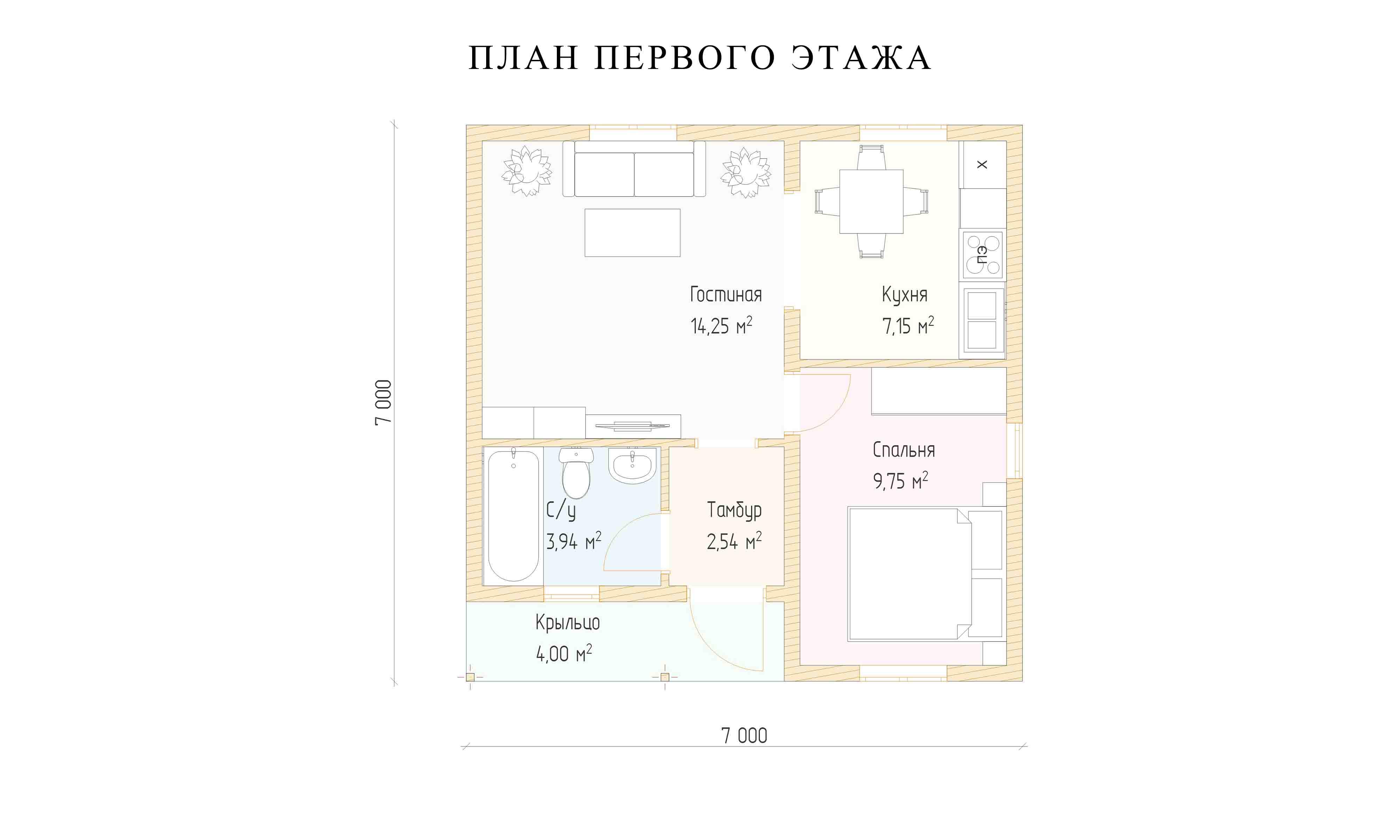 планировка 7х7