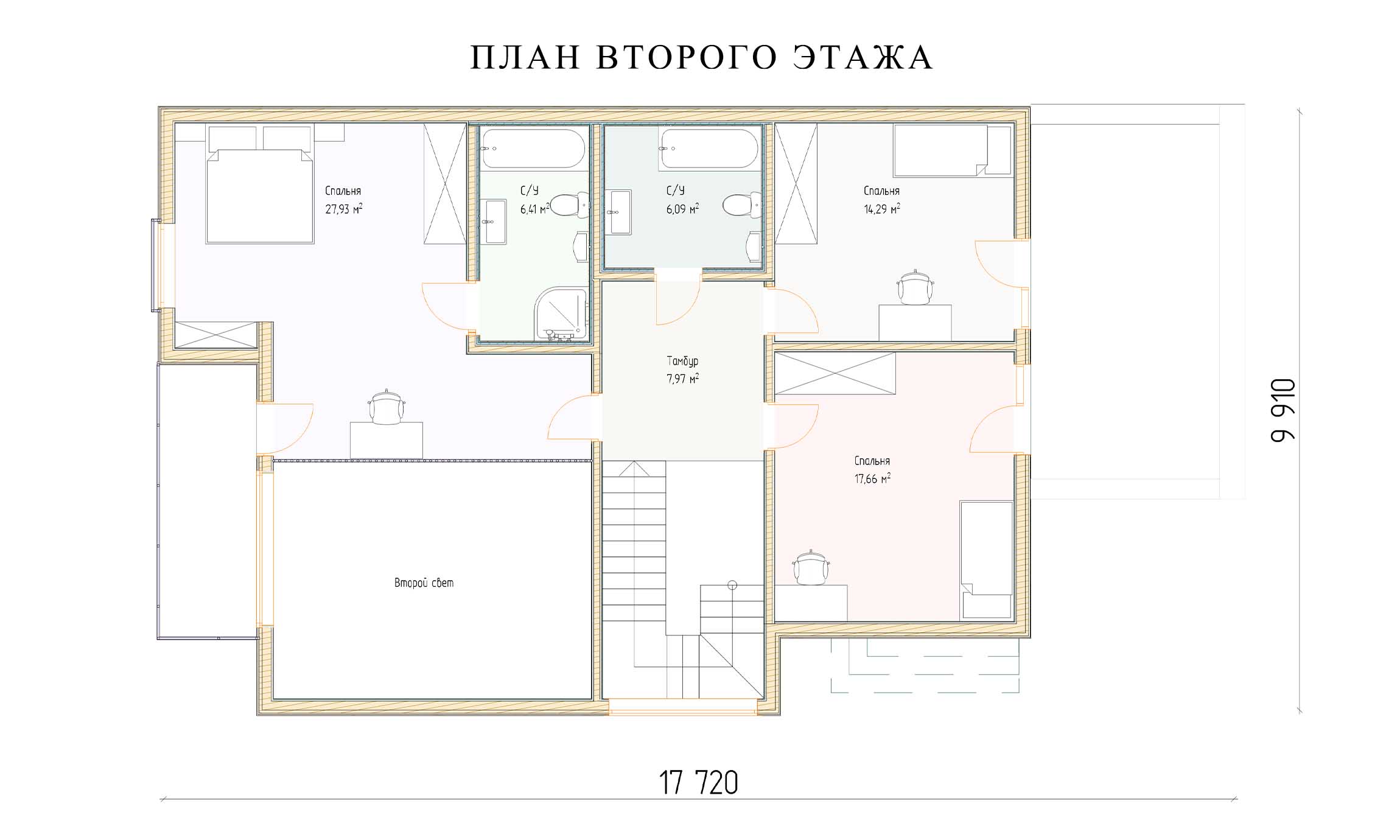 планировка 17,7х9,9