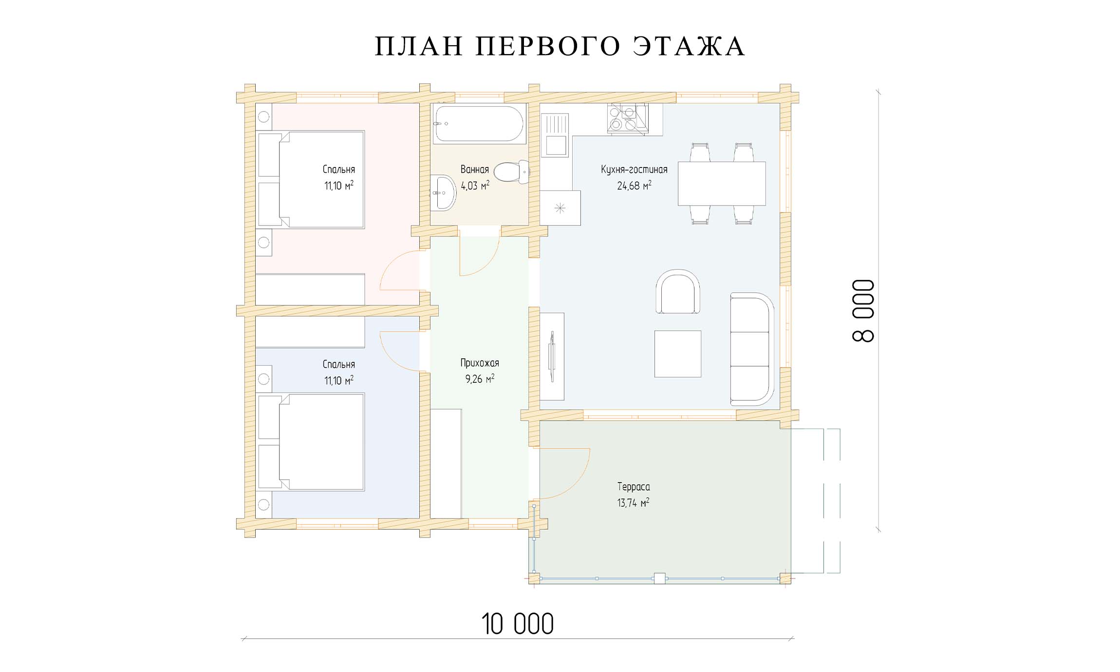 планировка 10х8