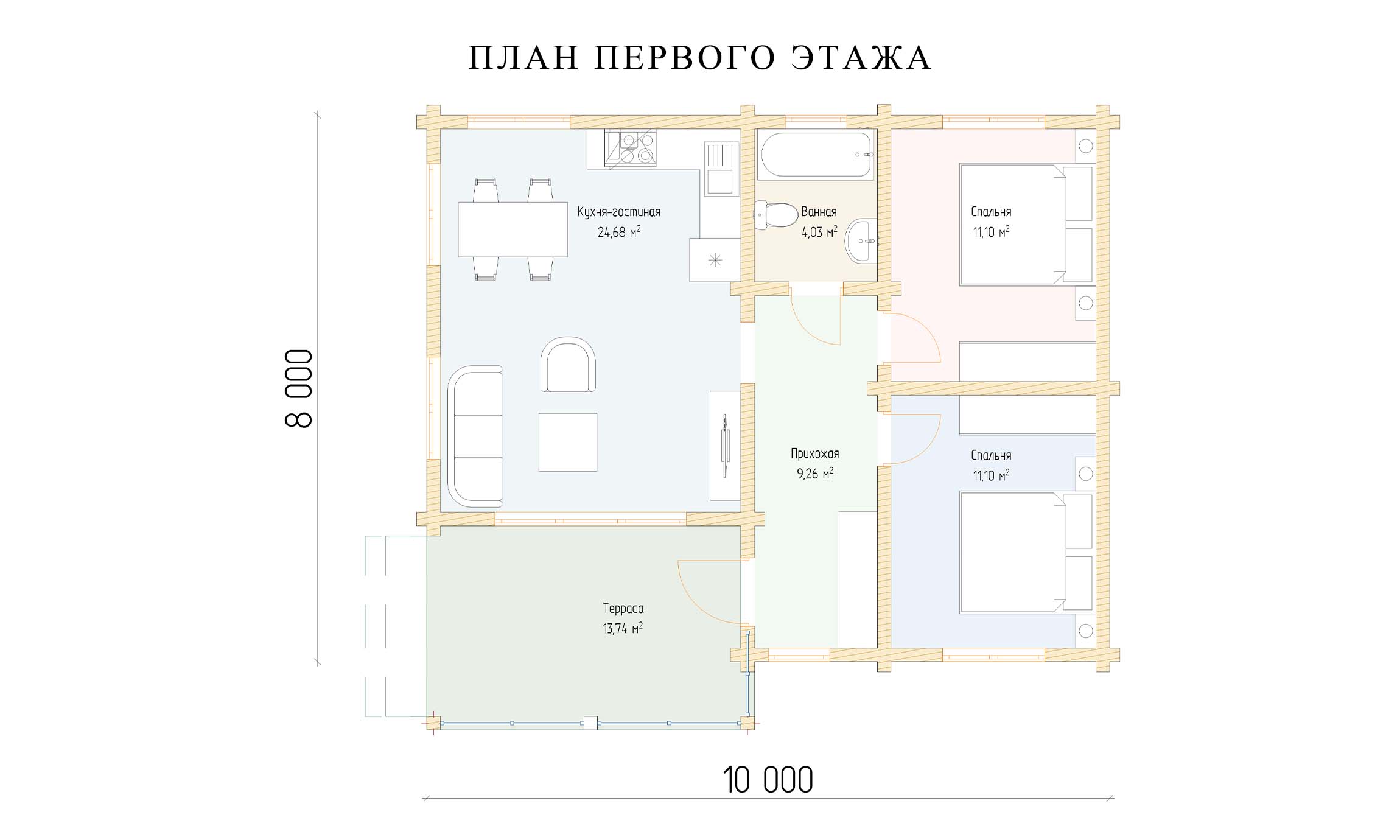планировка 10х8
