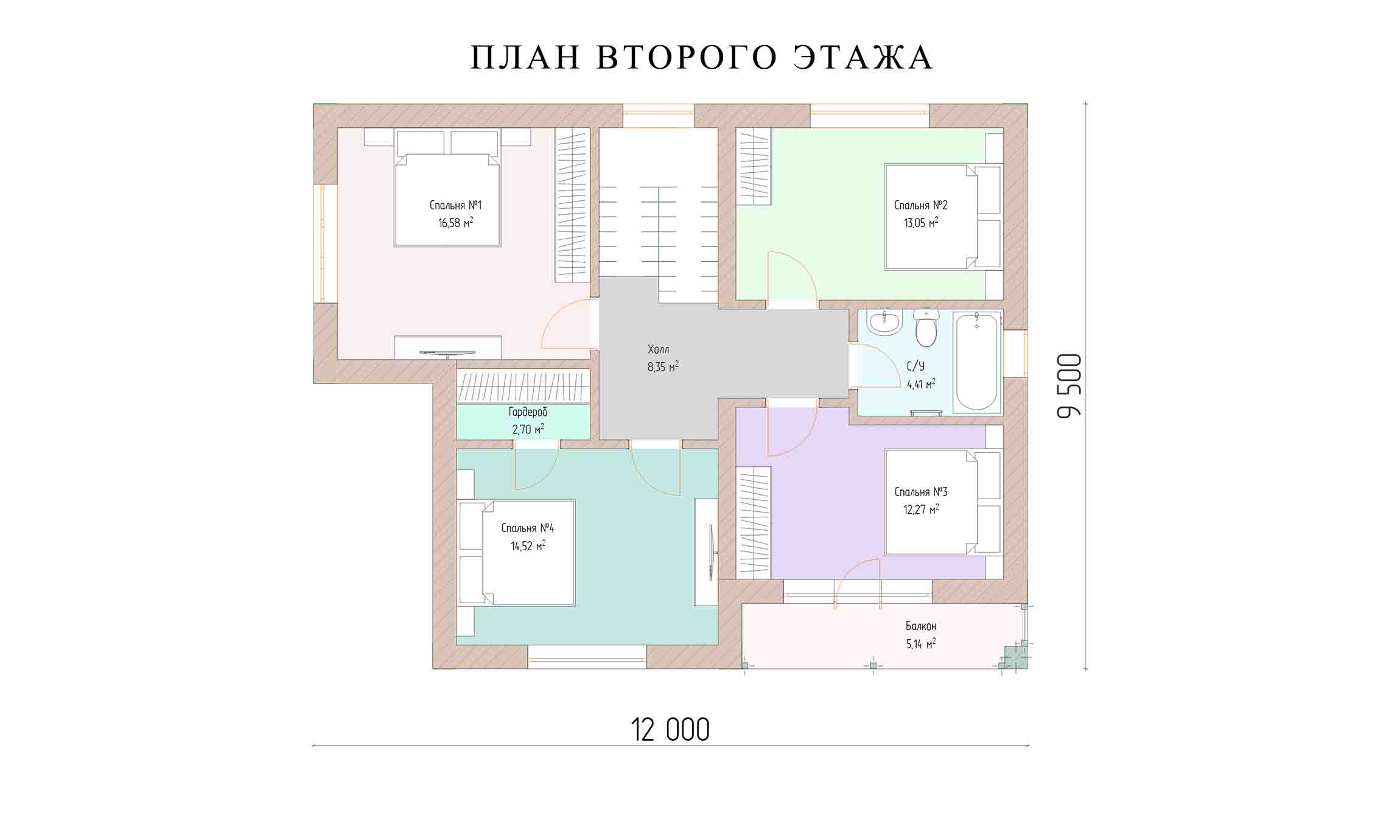 планировка 12х9