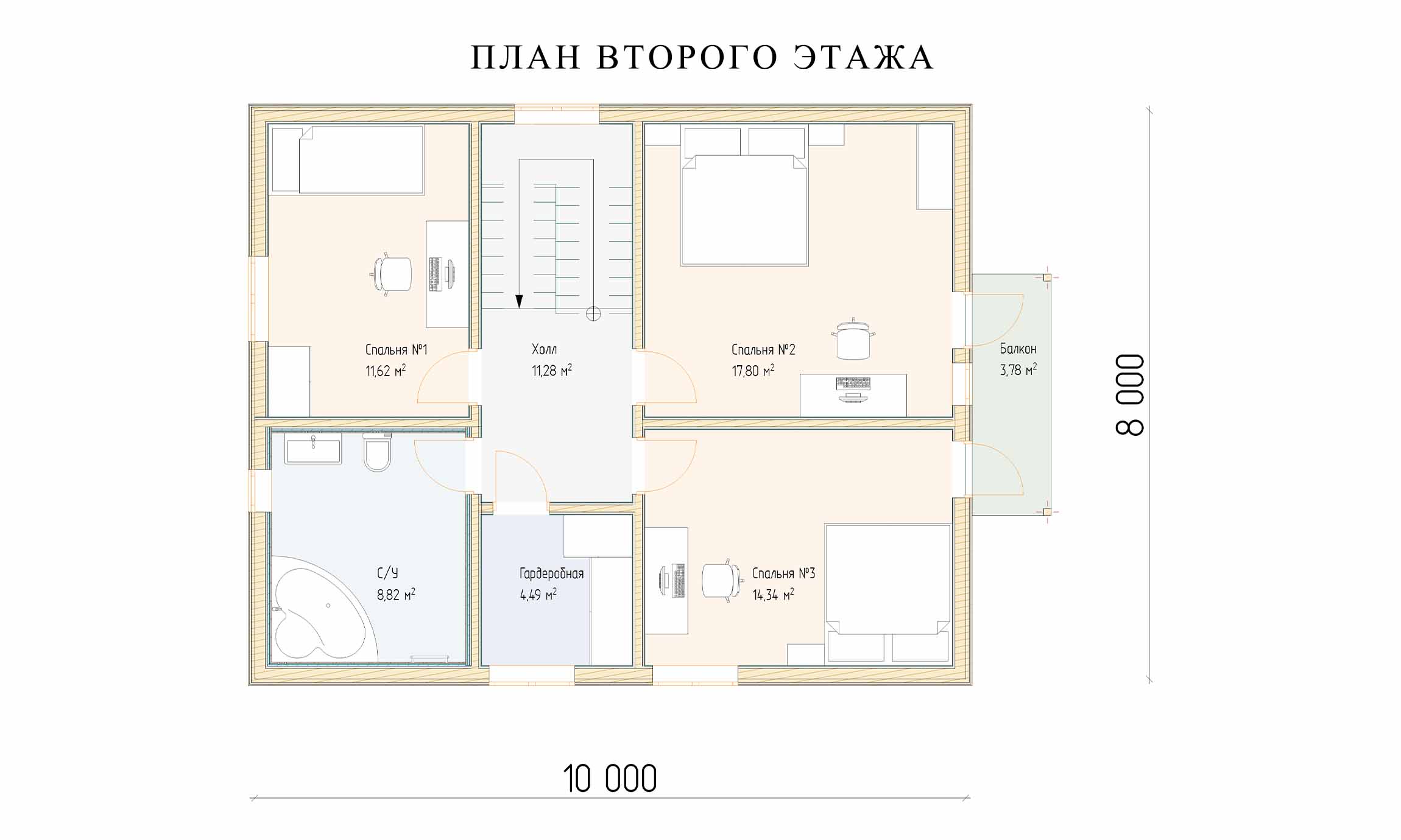 планировка 8х10