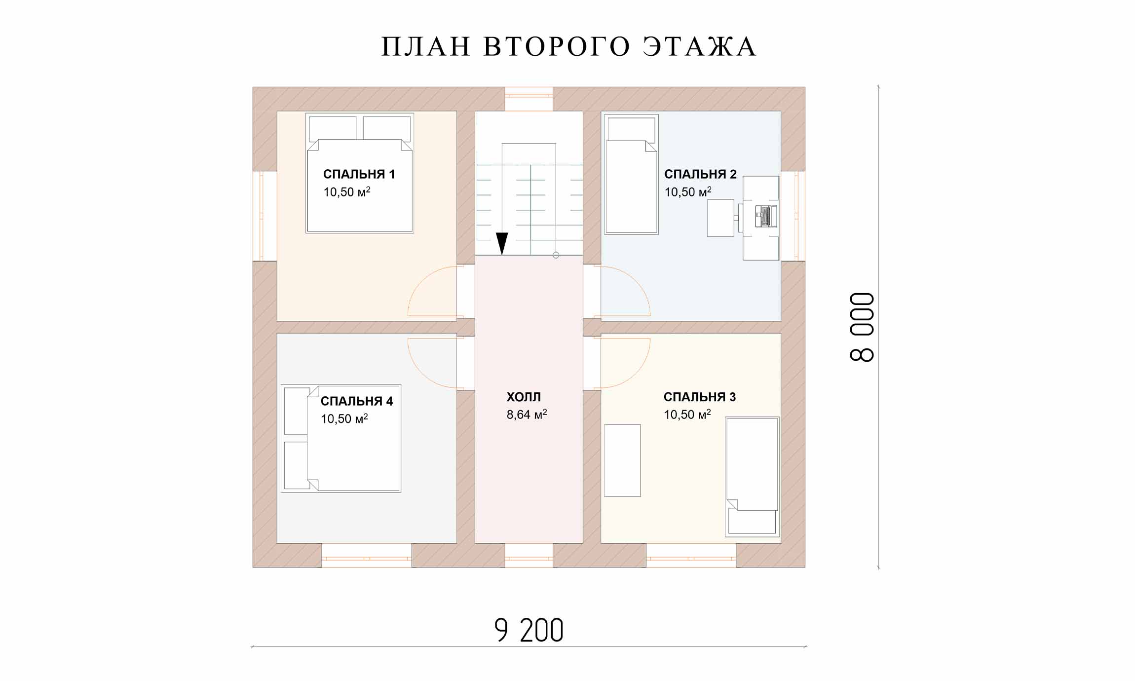 планировка 9х8