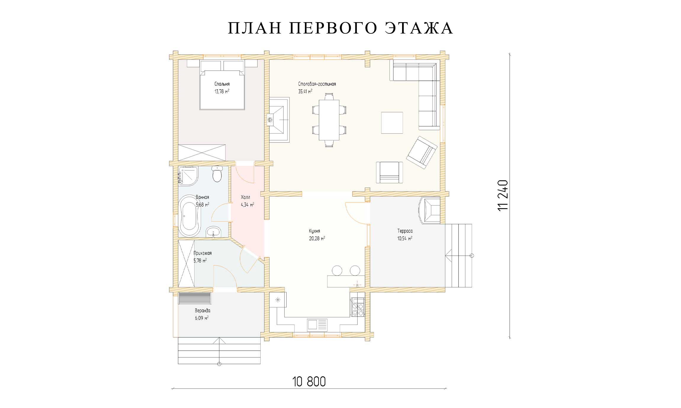 планировка 10х11