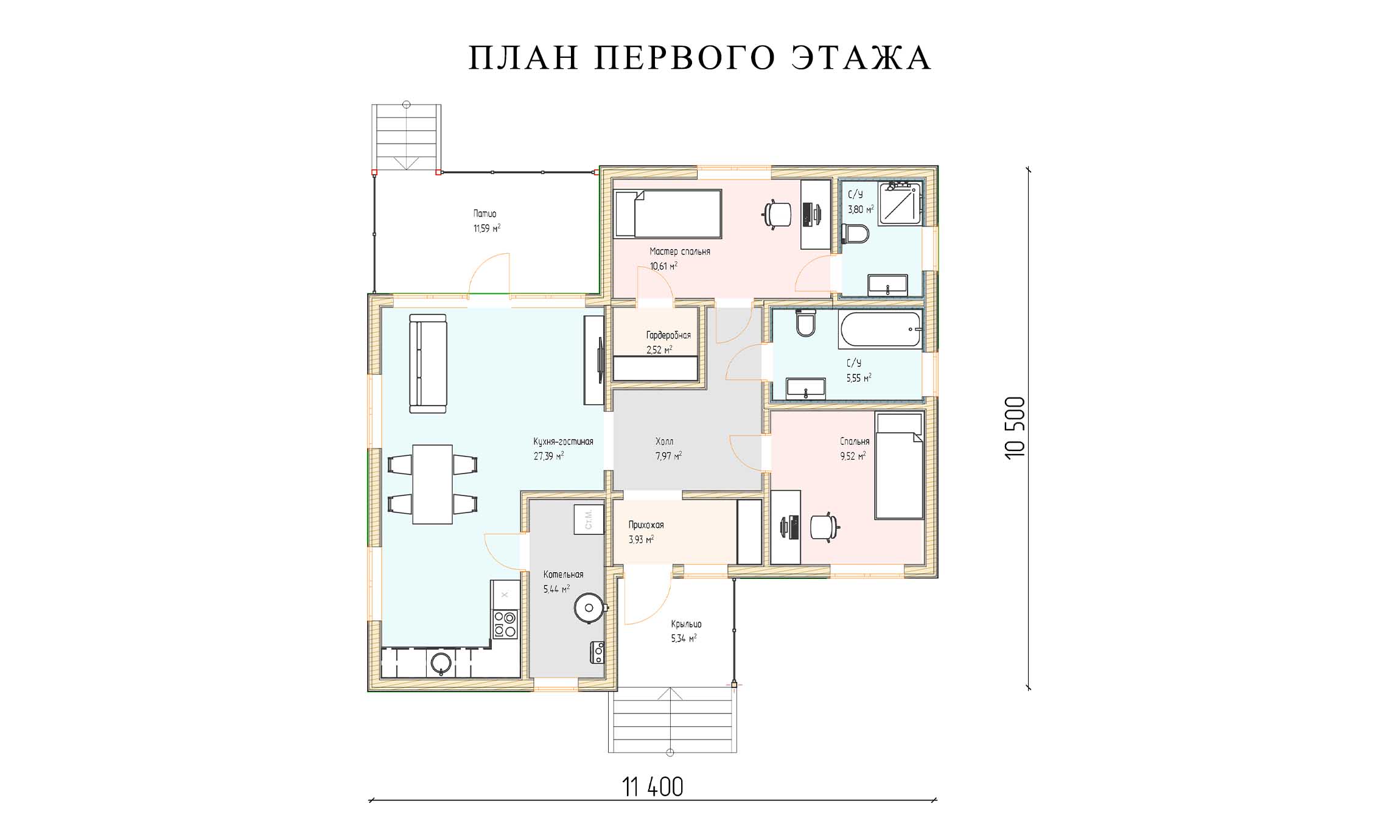 планировка 10х11