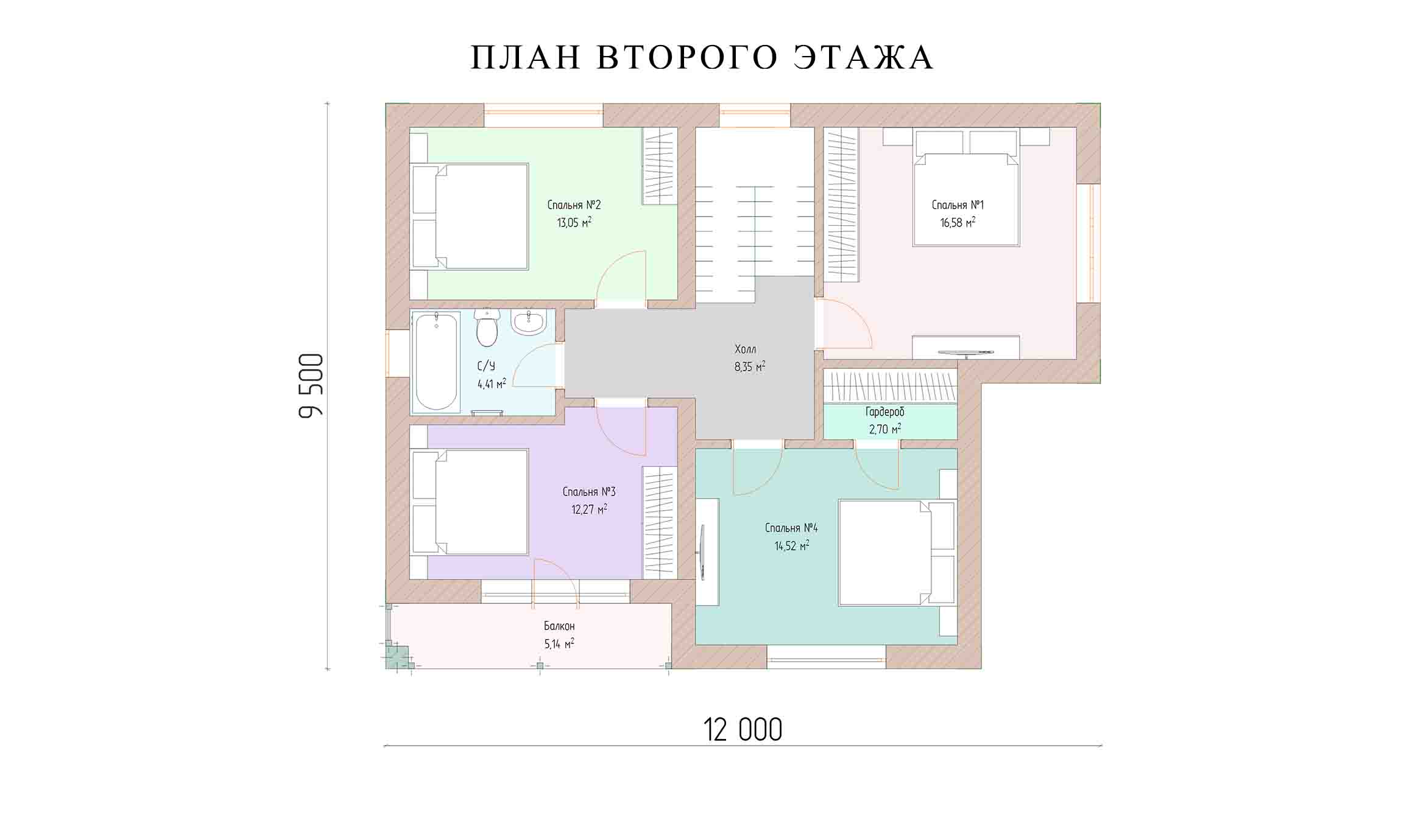 планировка 12х9