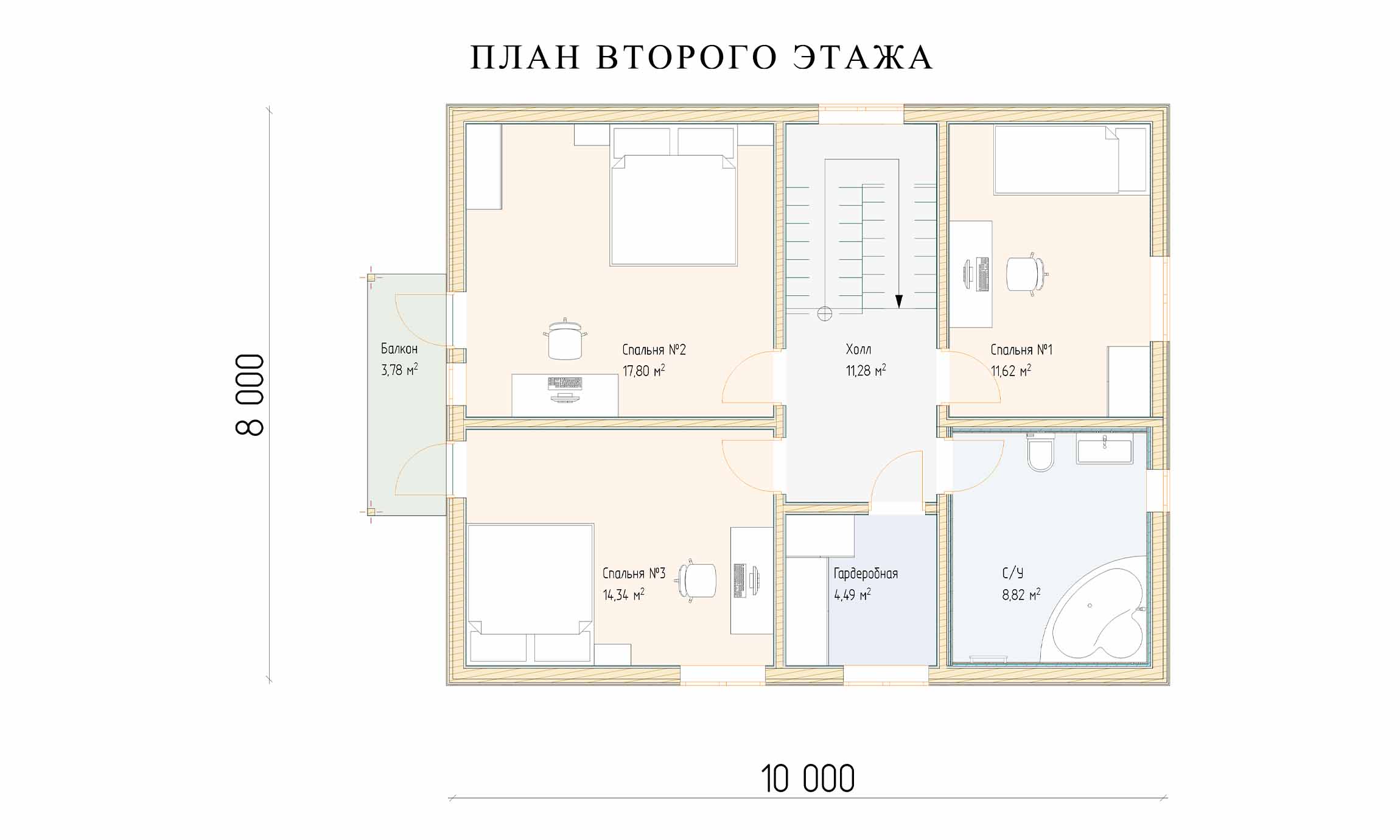 планировка 8х10