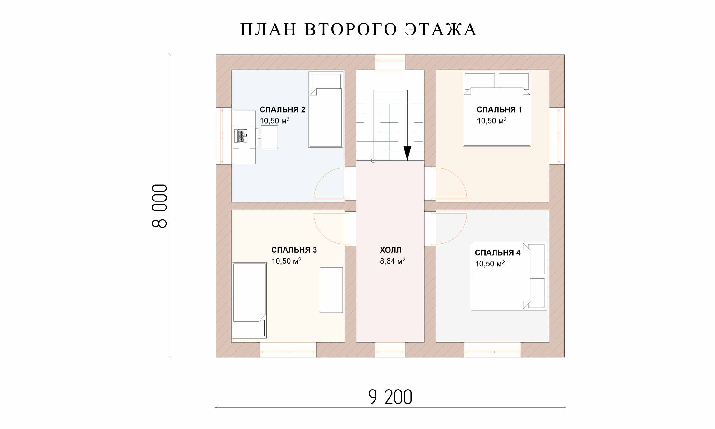 планировка 7х8