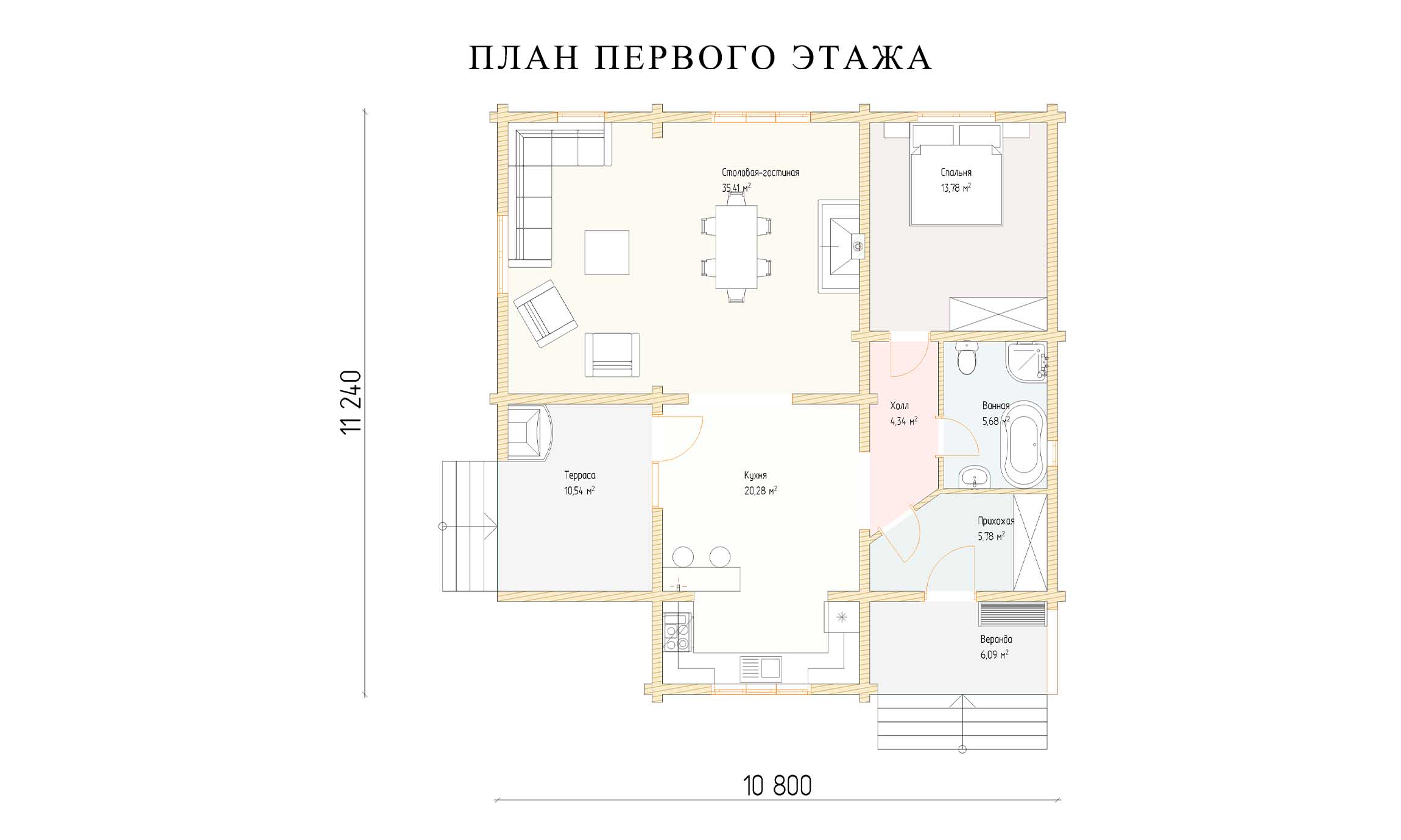 планировка 10х11