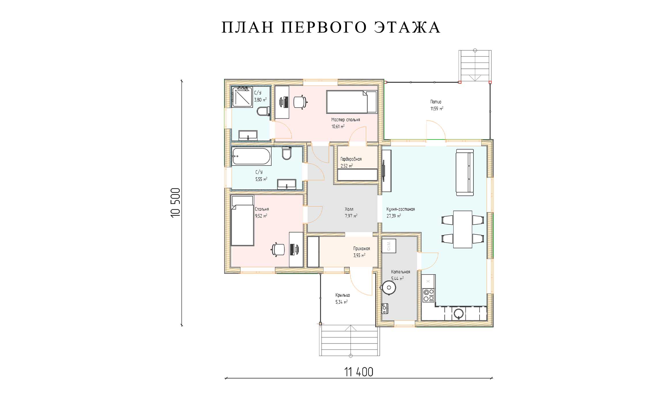планировка 10х11