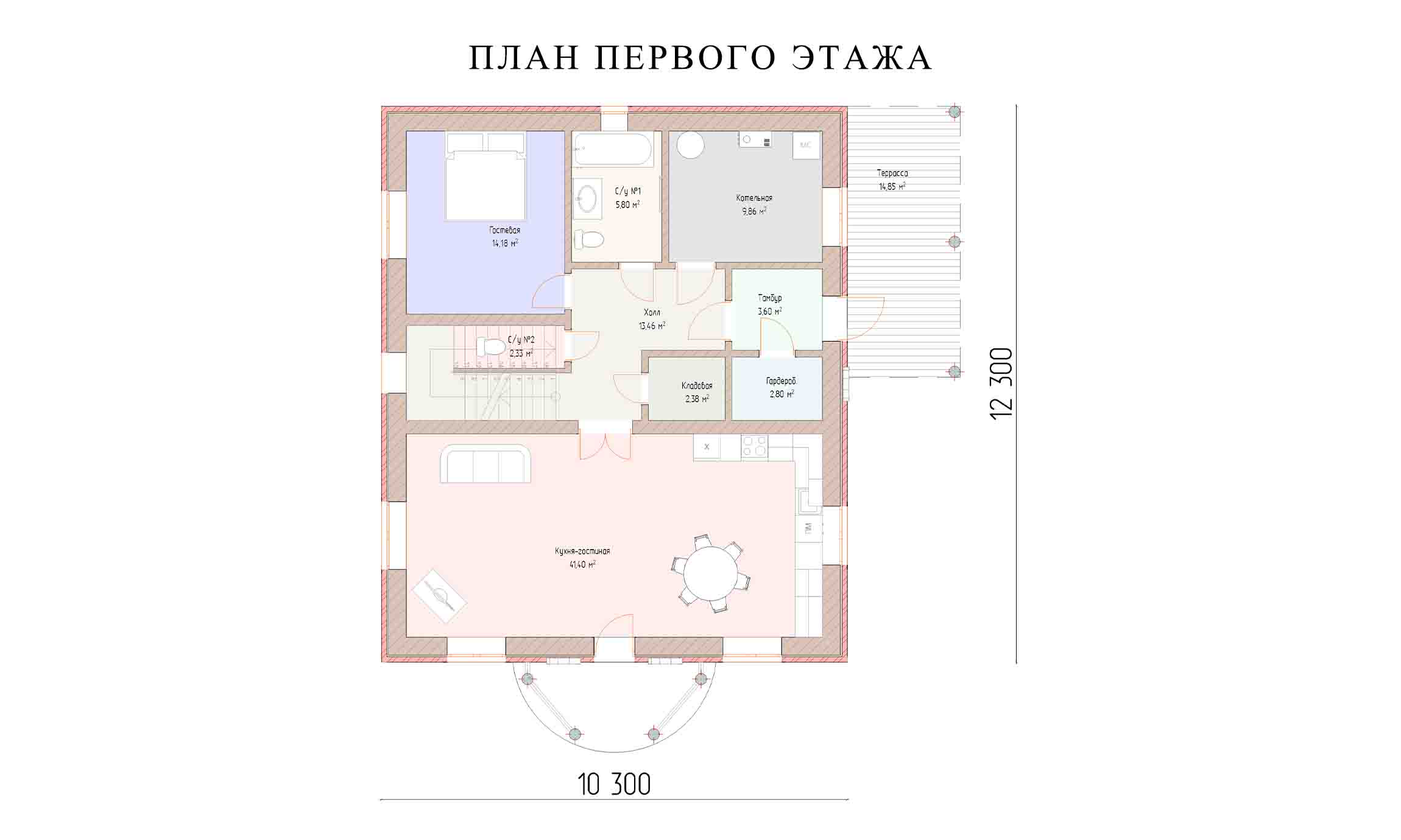 планировка 12х10