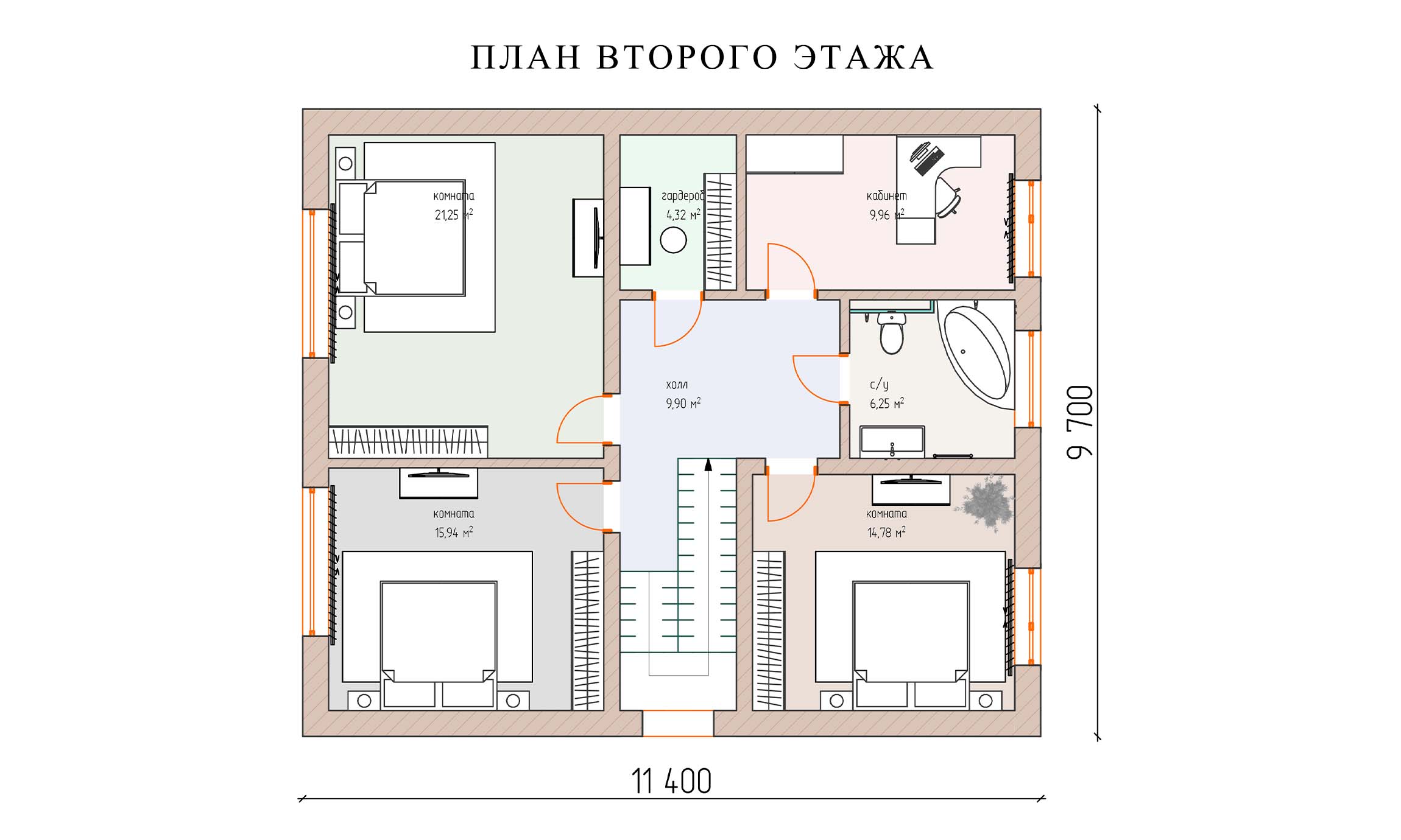 планировка 11х9