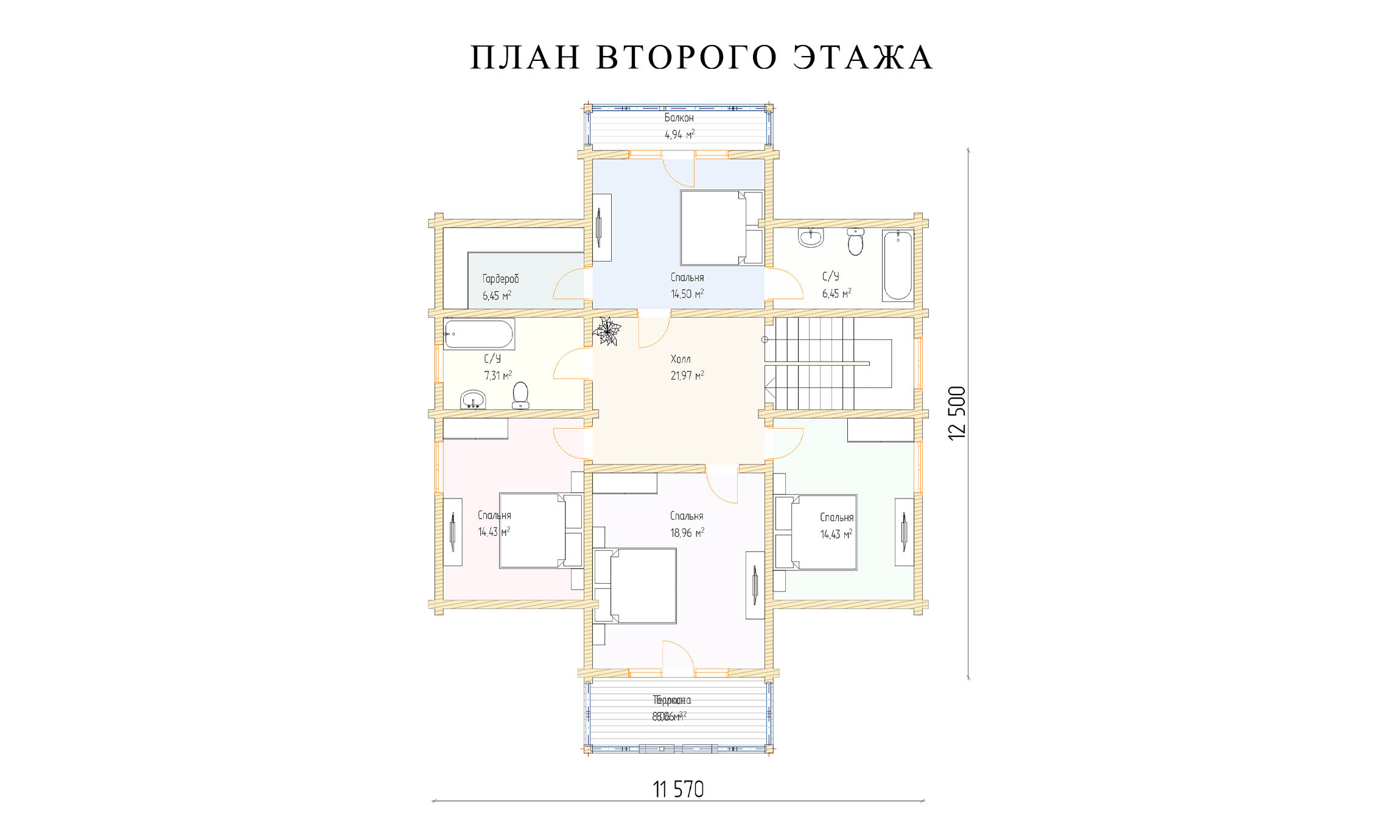 планировка 11х12