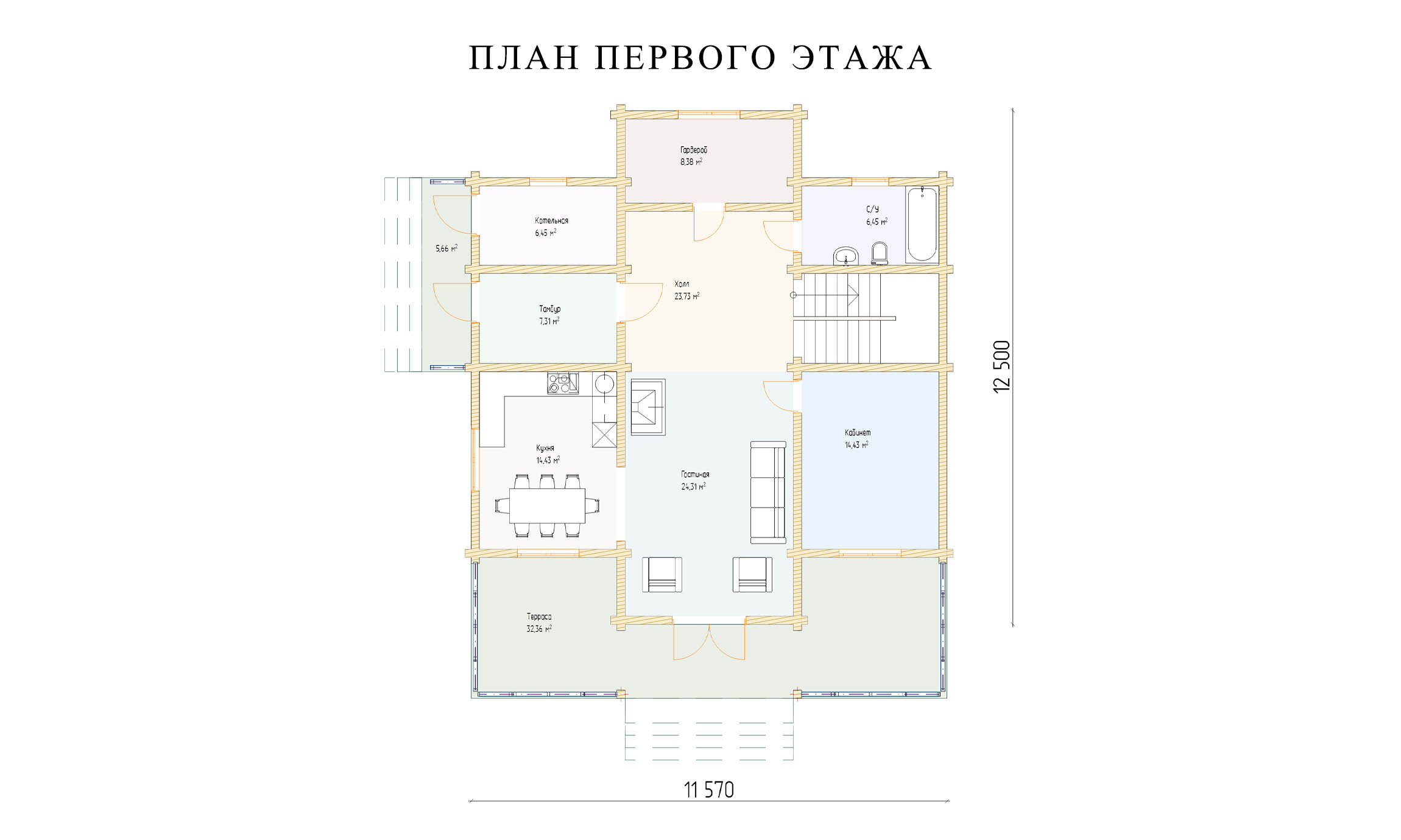 планировка 11х12