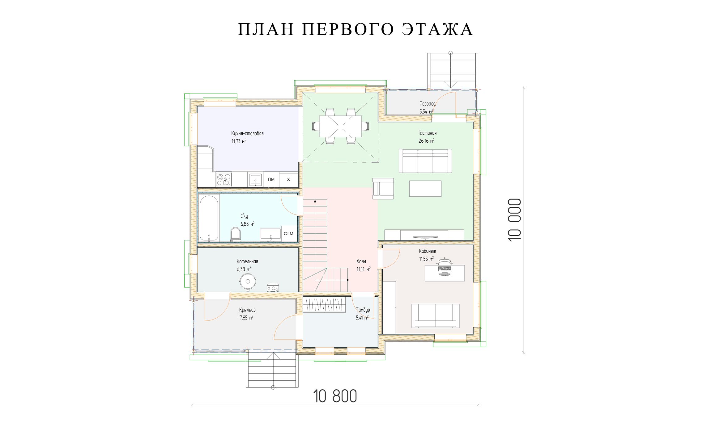 планировка 10х10