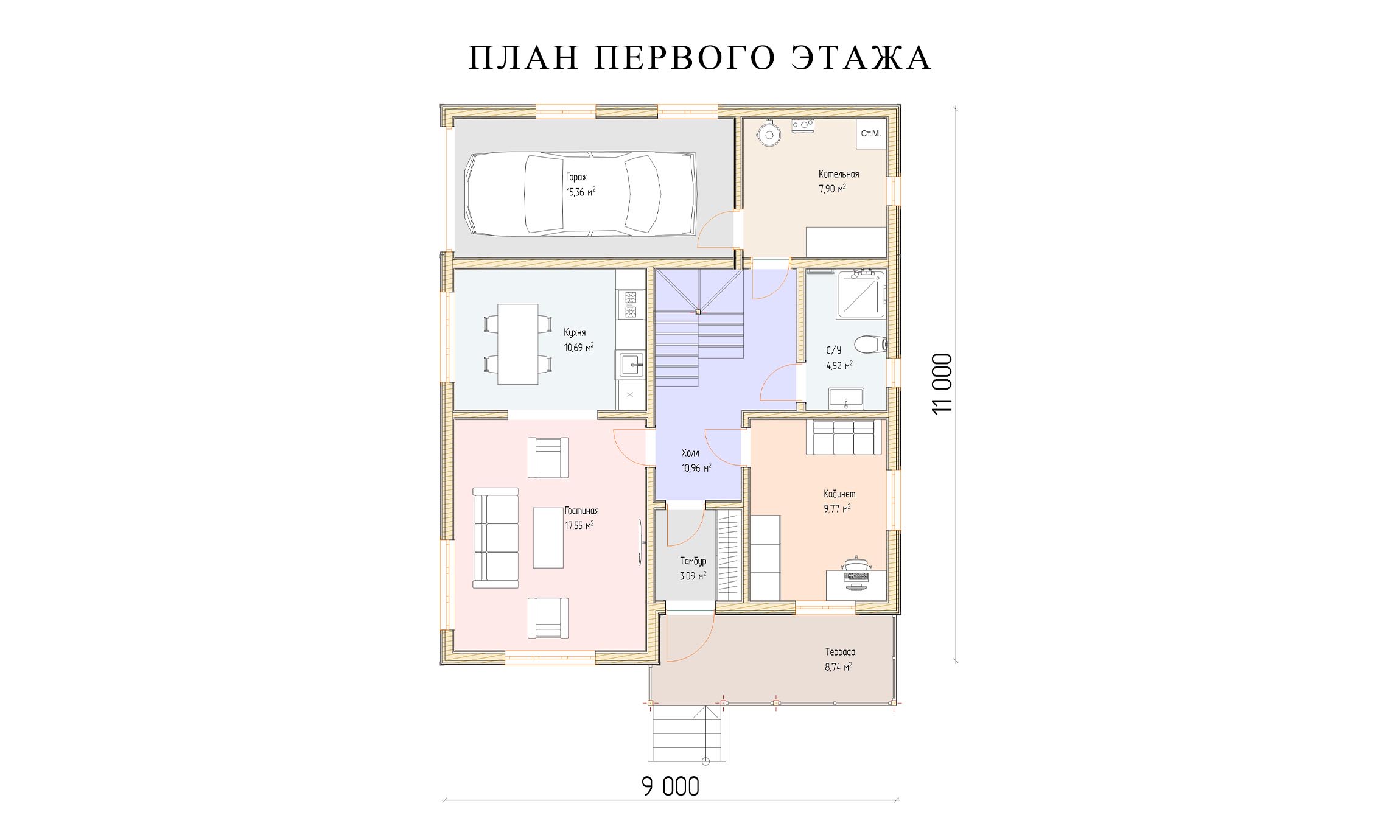 планировка 9х8