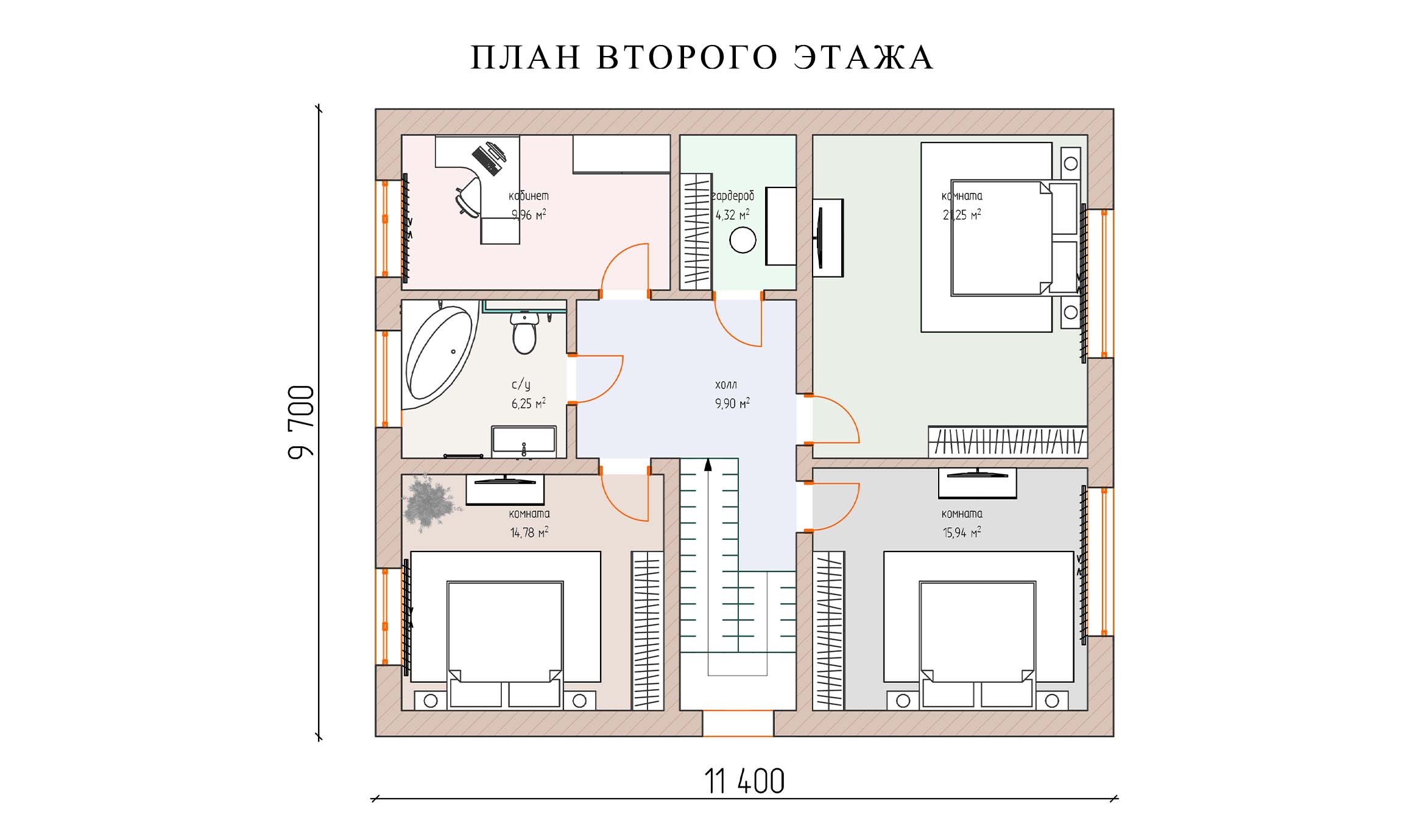 планировка 11х9