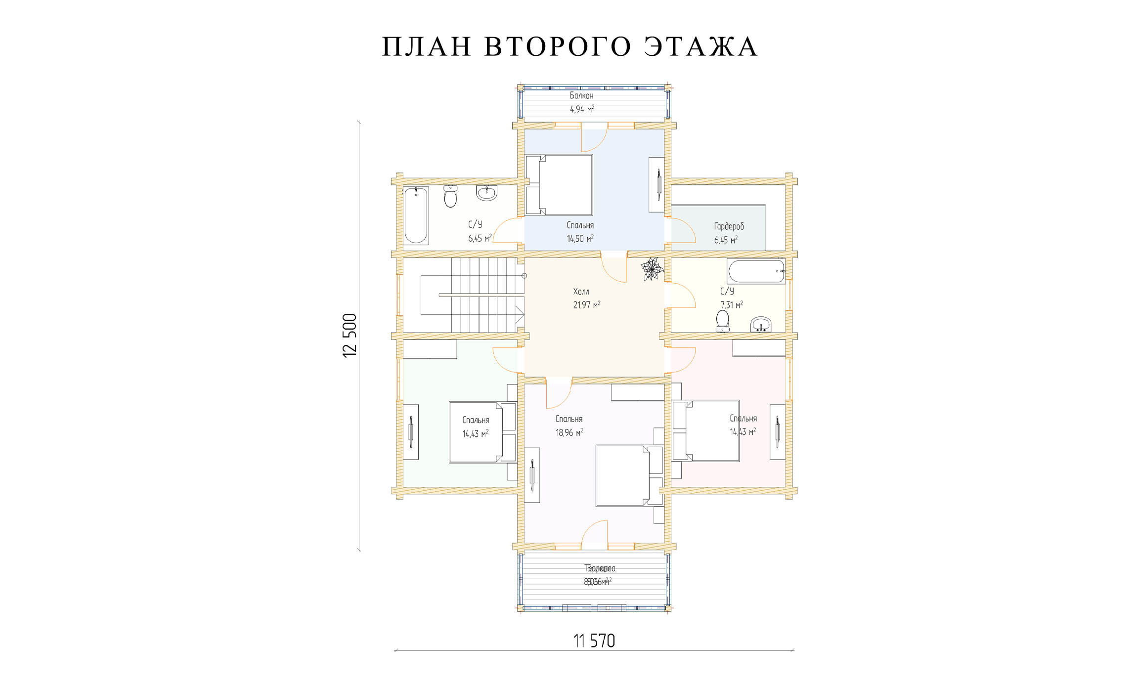 планировка 11х12