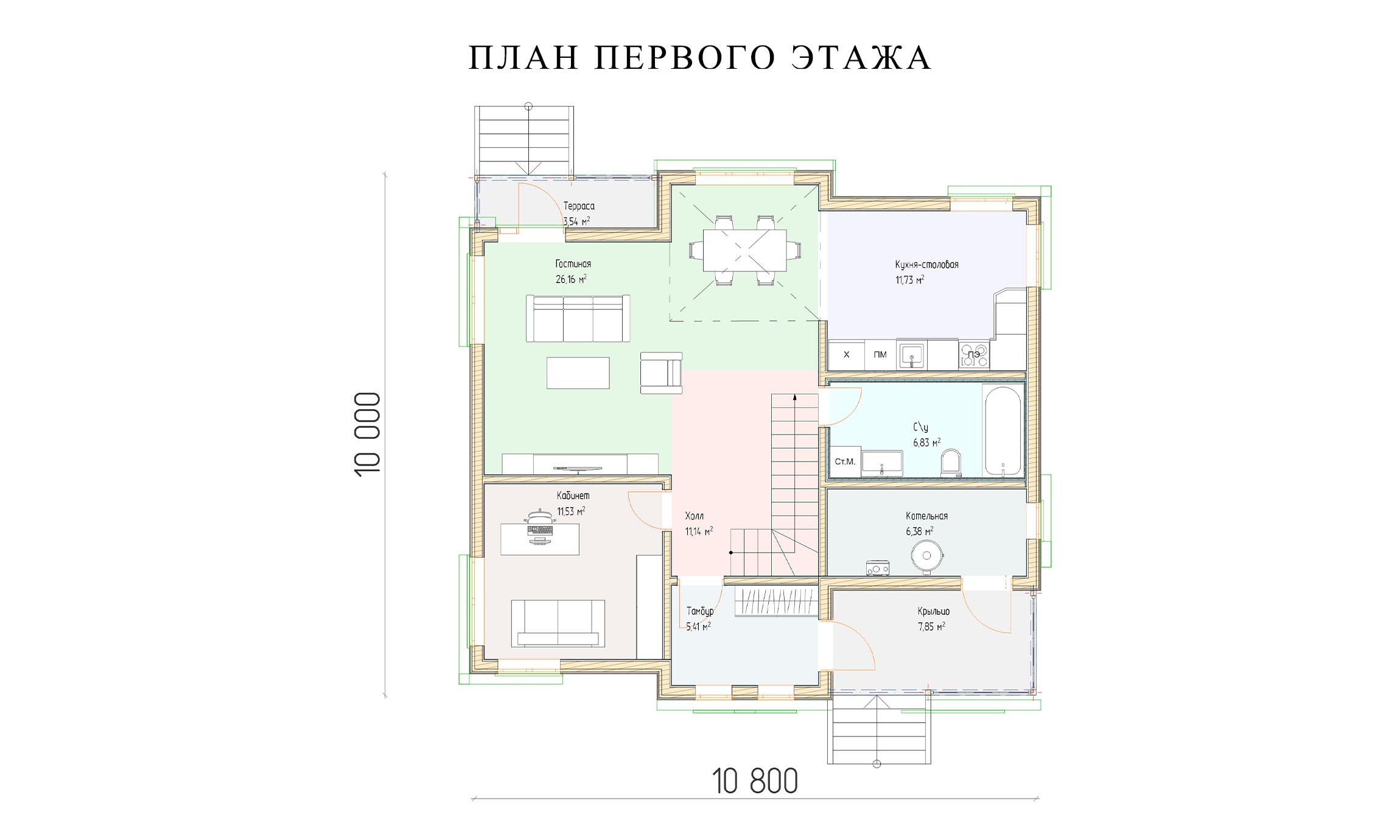 планировка 10х10