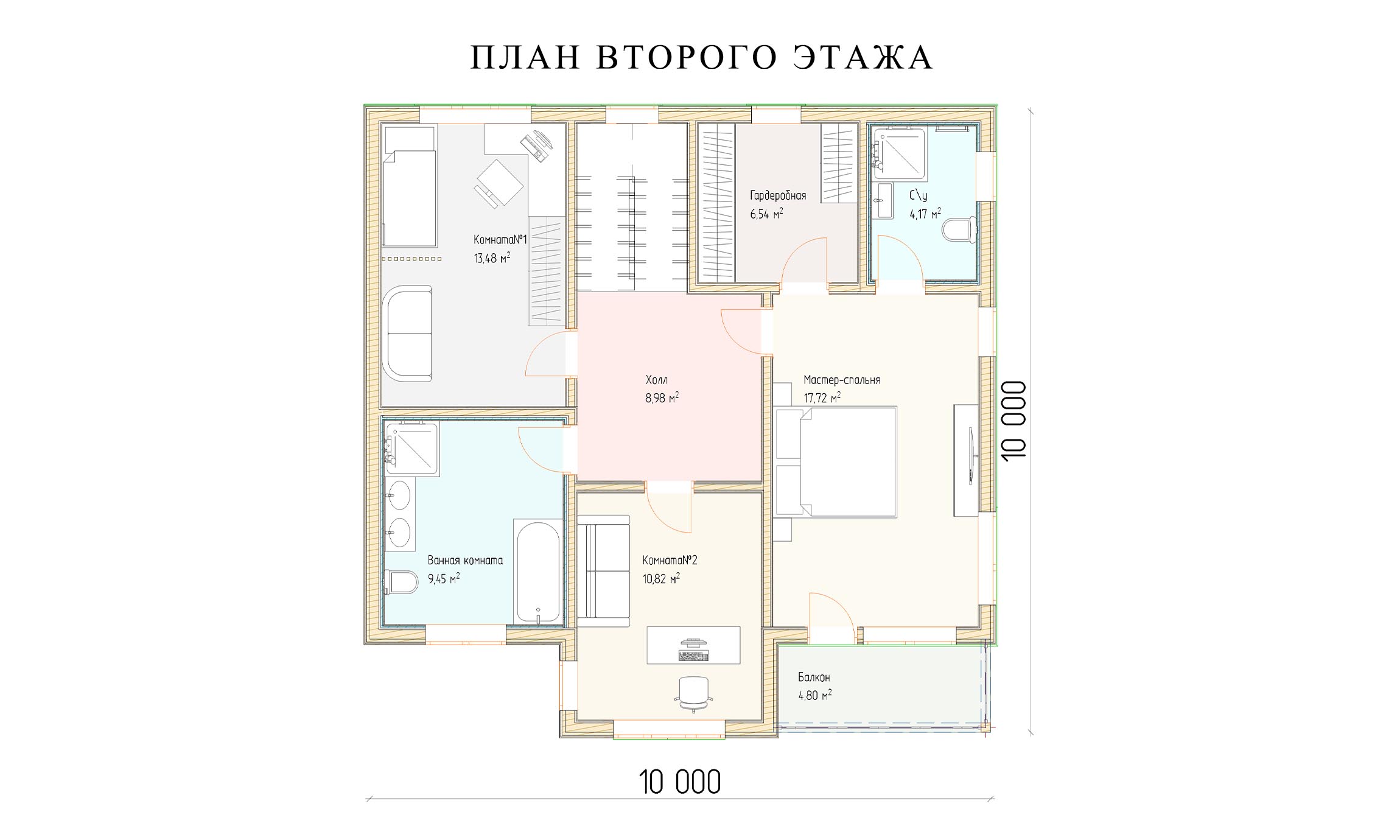 планировка 16х10