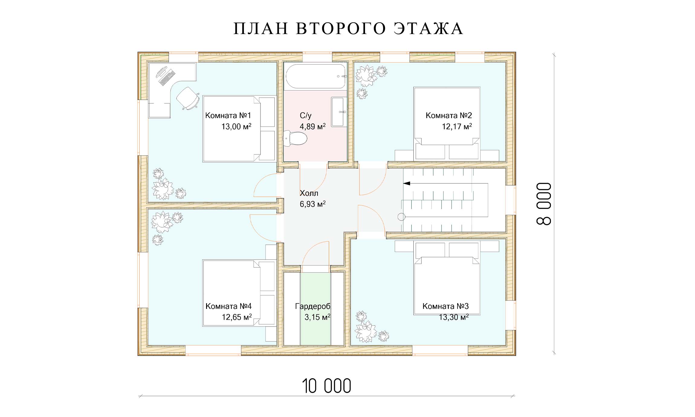 планировка 8х10