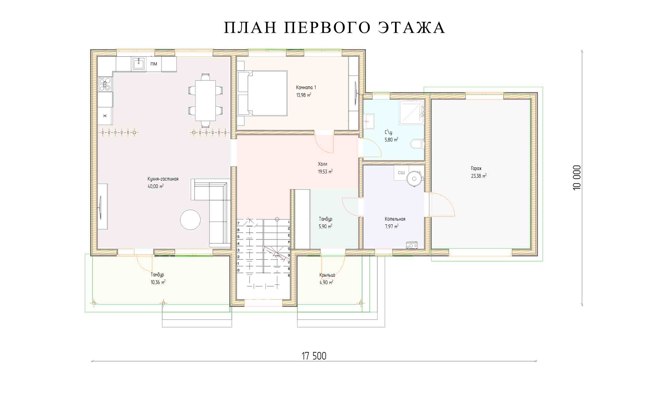 планировка 17х10
