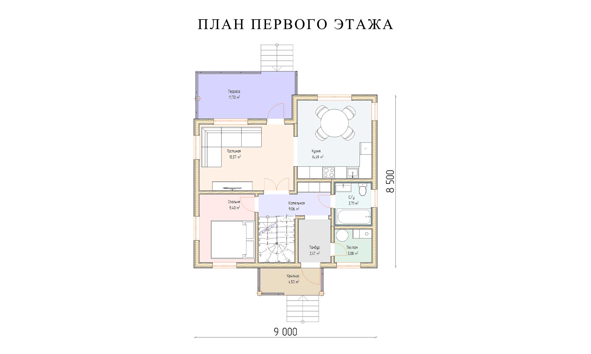 планировка 9х9