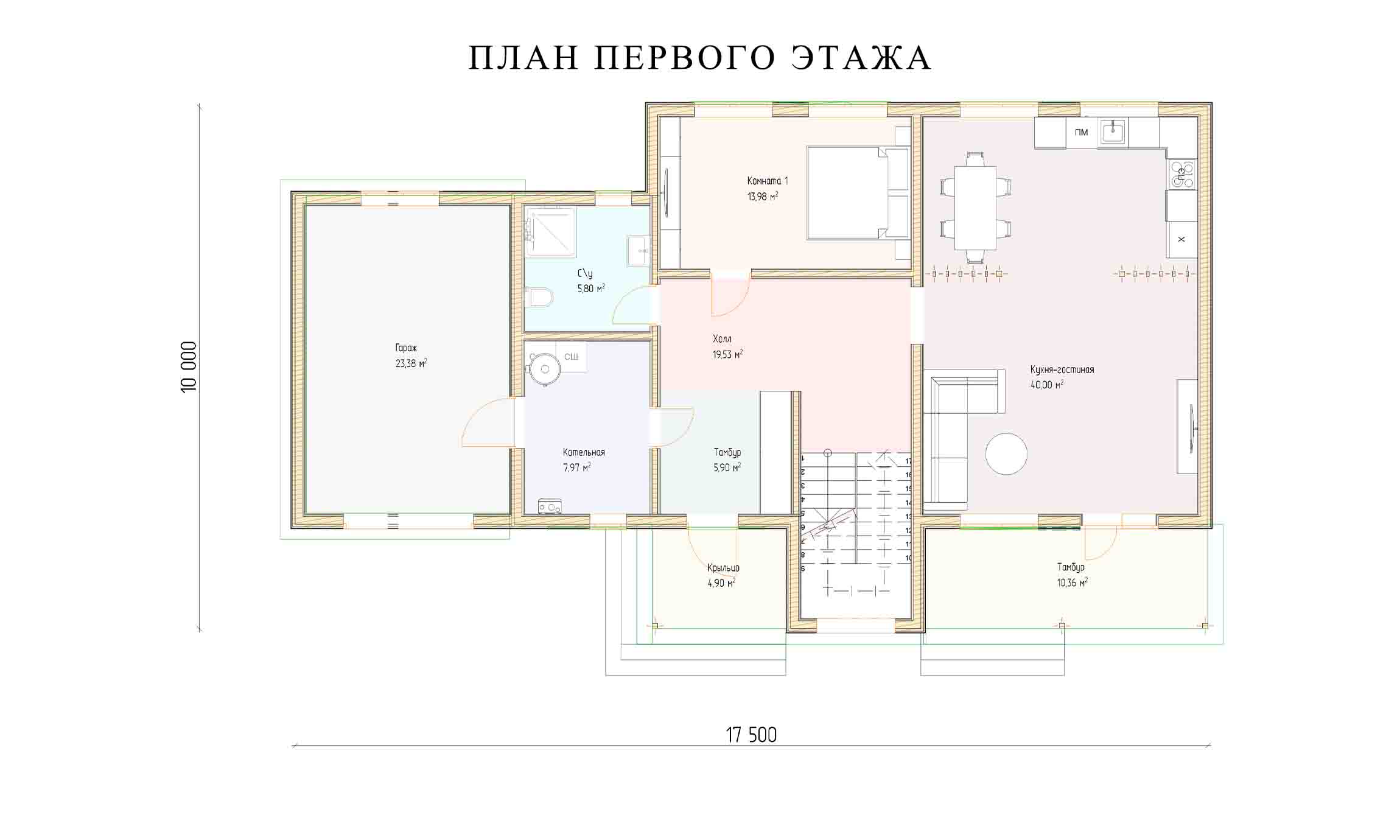 планировка 17х10